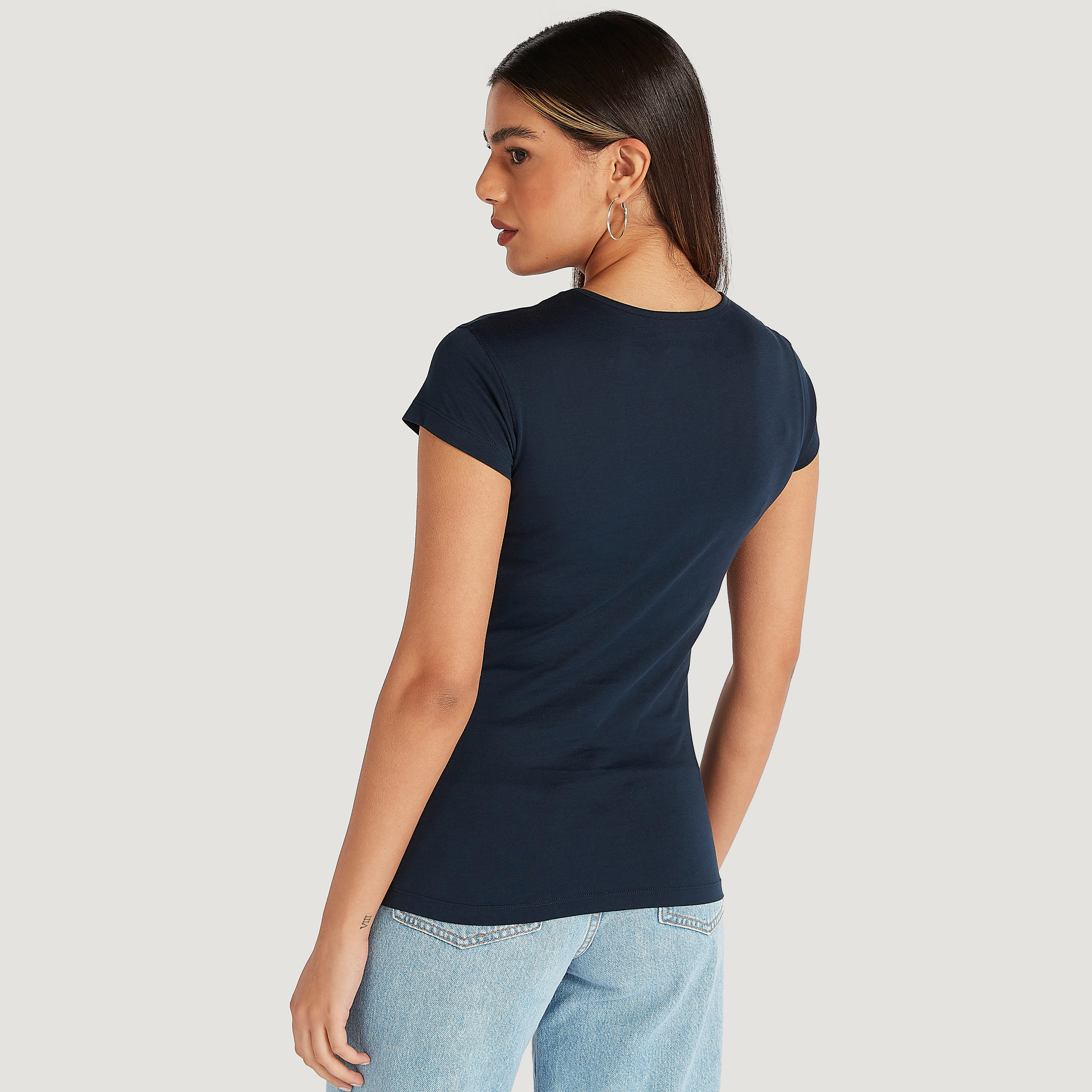 تيشيرت بياقة ضيّقة وأكمام كاب وطَبعات-women-clothing-tshirts-image-4