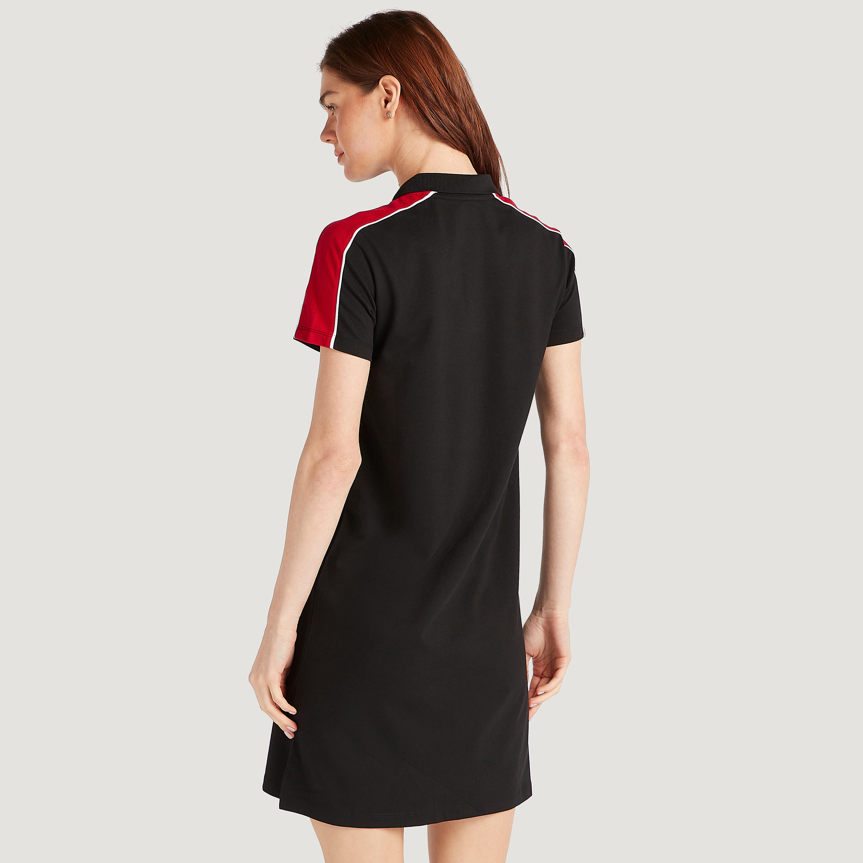 فستان تيشيرت سادة بأكمام قصيرة-women-clothing-dresses-image-2