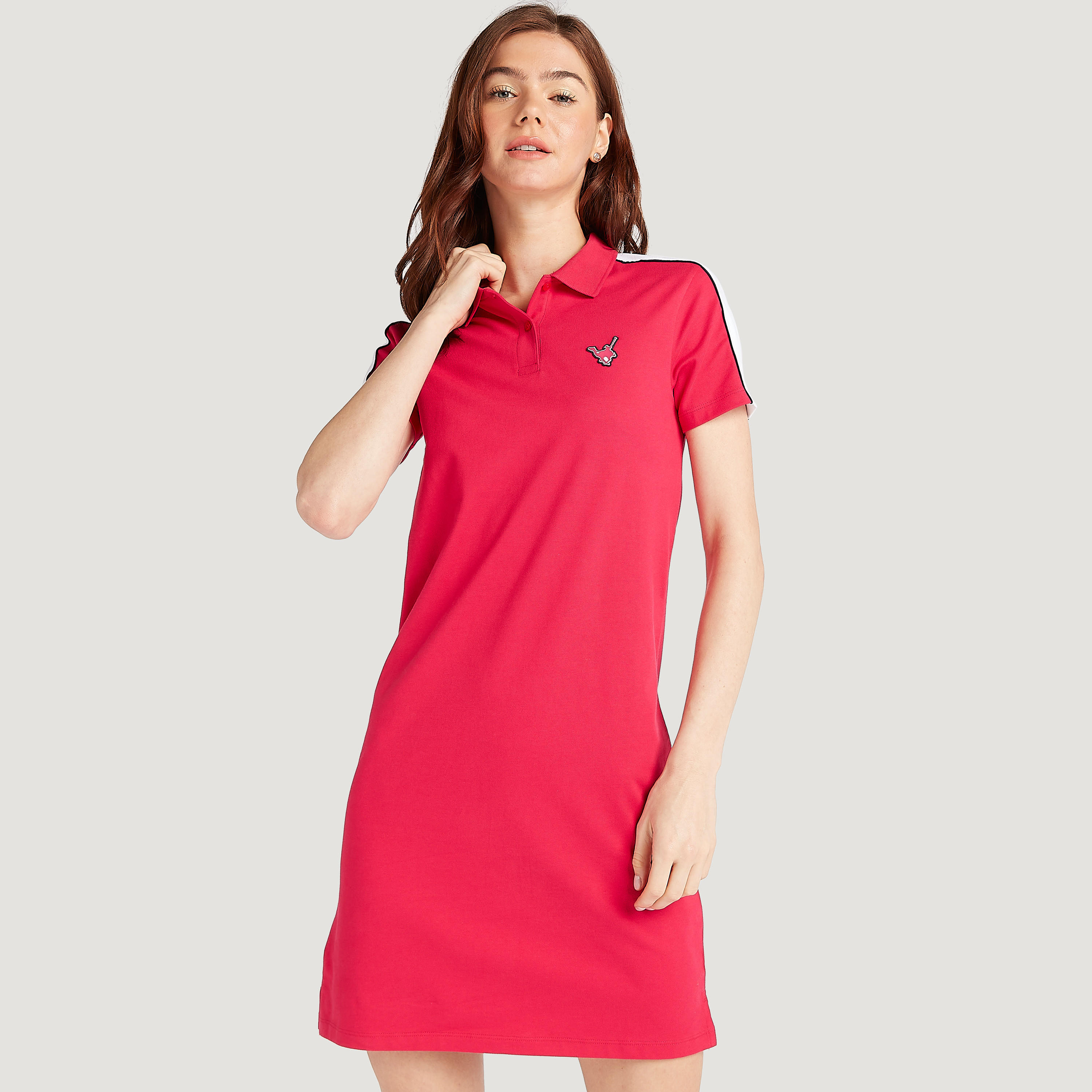 فستان تيشيرت سادة بأكمام قصيرة-women-clothing-dresses-image-6