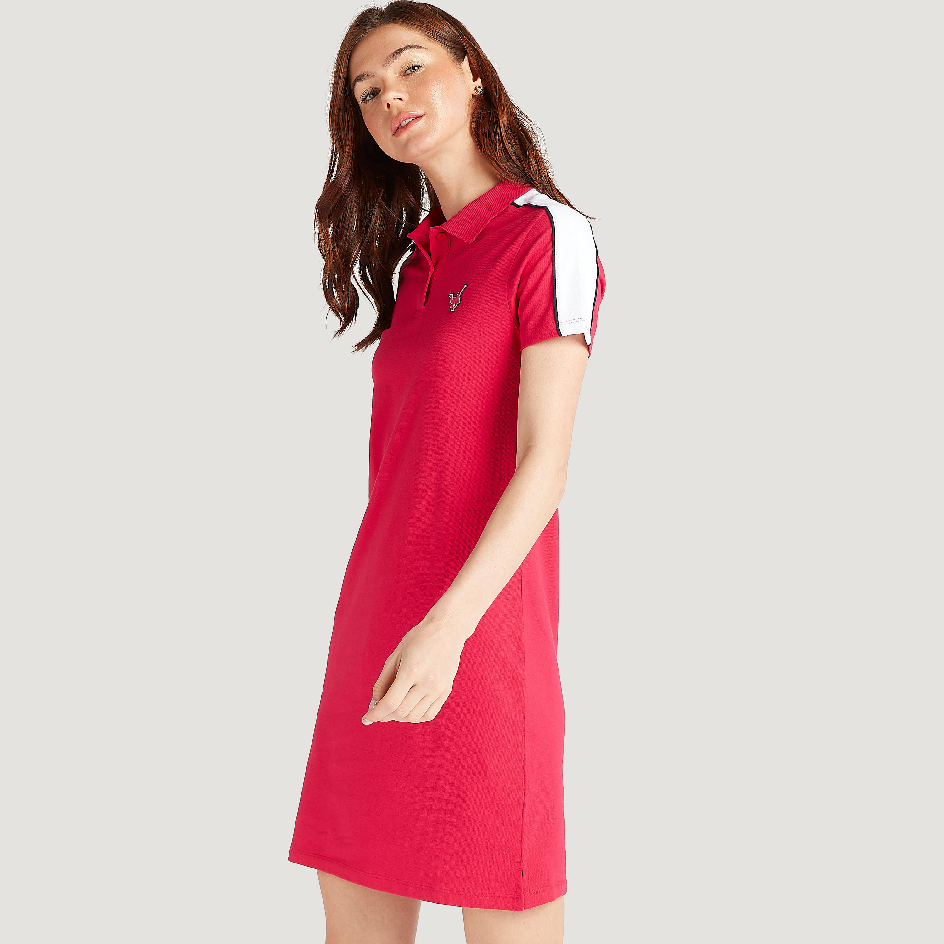 فستان تيشيرت سادة بأكمام قصيرة-women-clothing-dresses-image-10