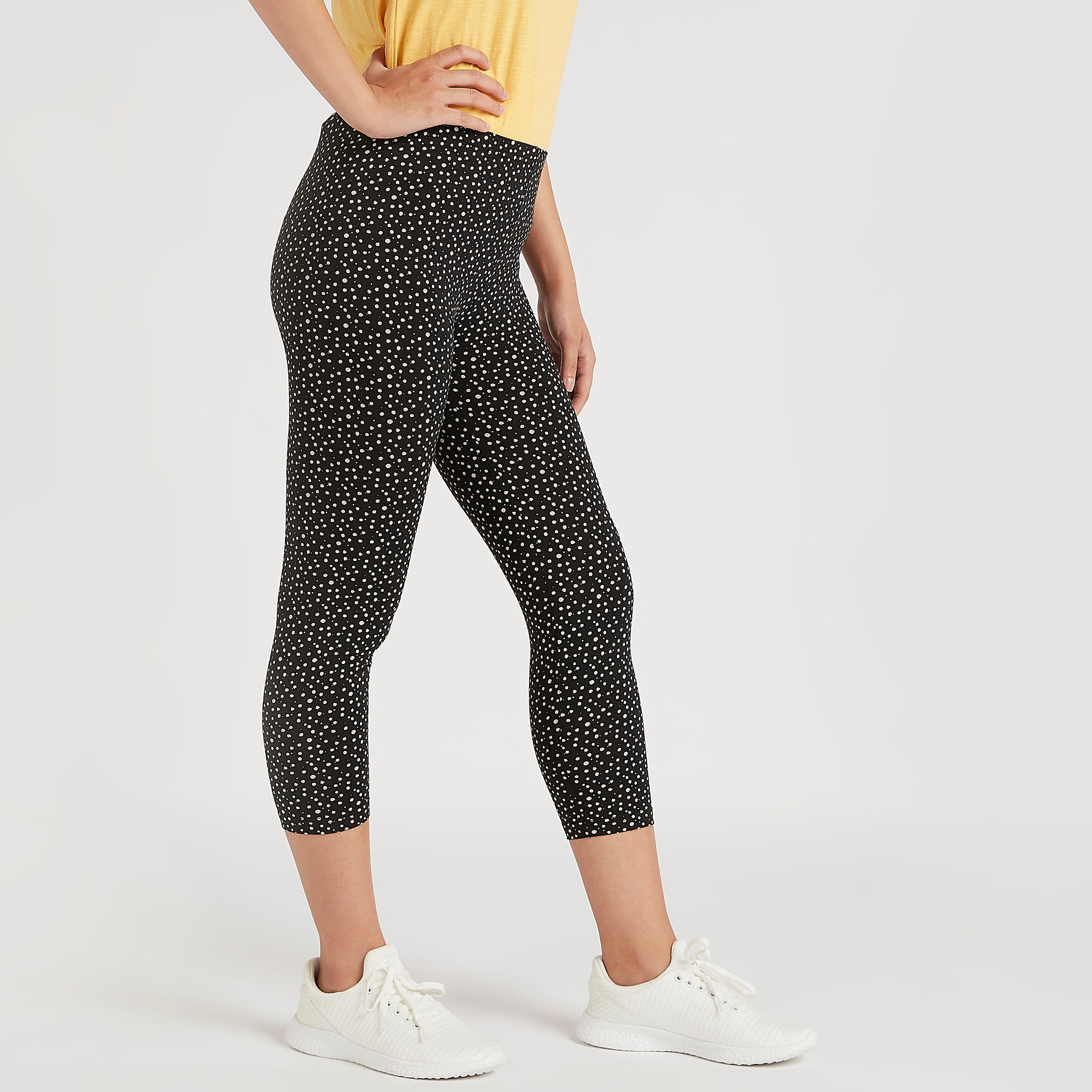 بنطلون ليقنز قصير بطبعات وخصر مطّاطي-women-clothing-bottoms-leggings-image-5