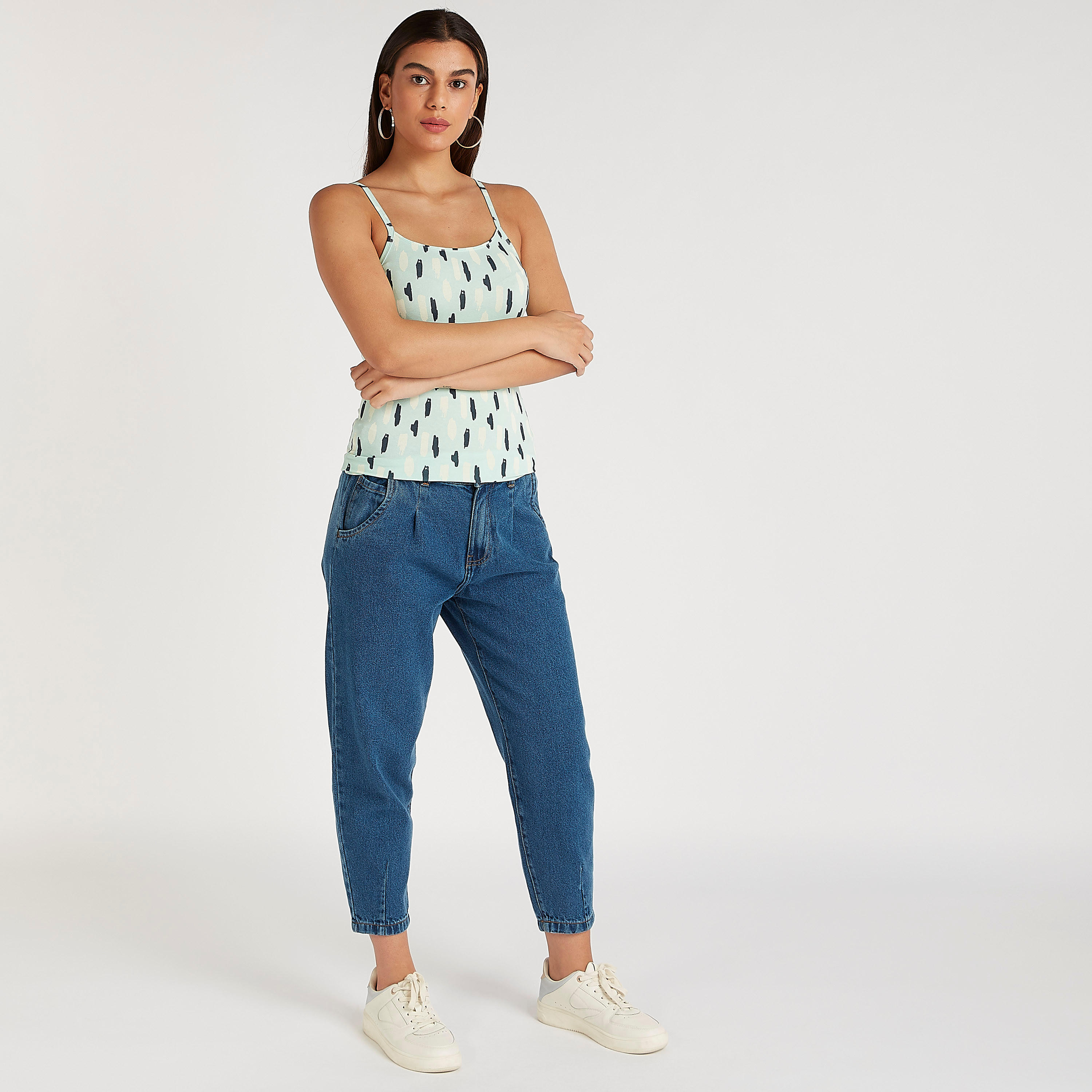 فيست دون أكمام بطبعات وياقة عميقة-women-clothing-tshirts-image-2