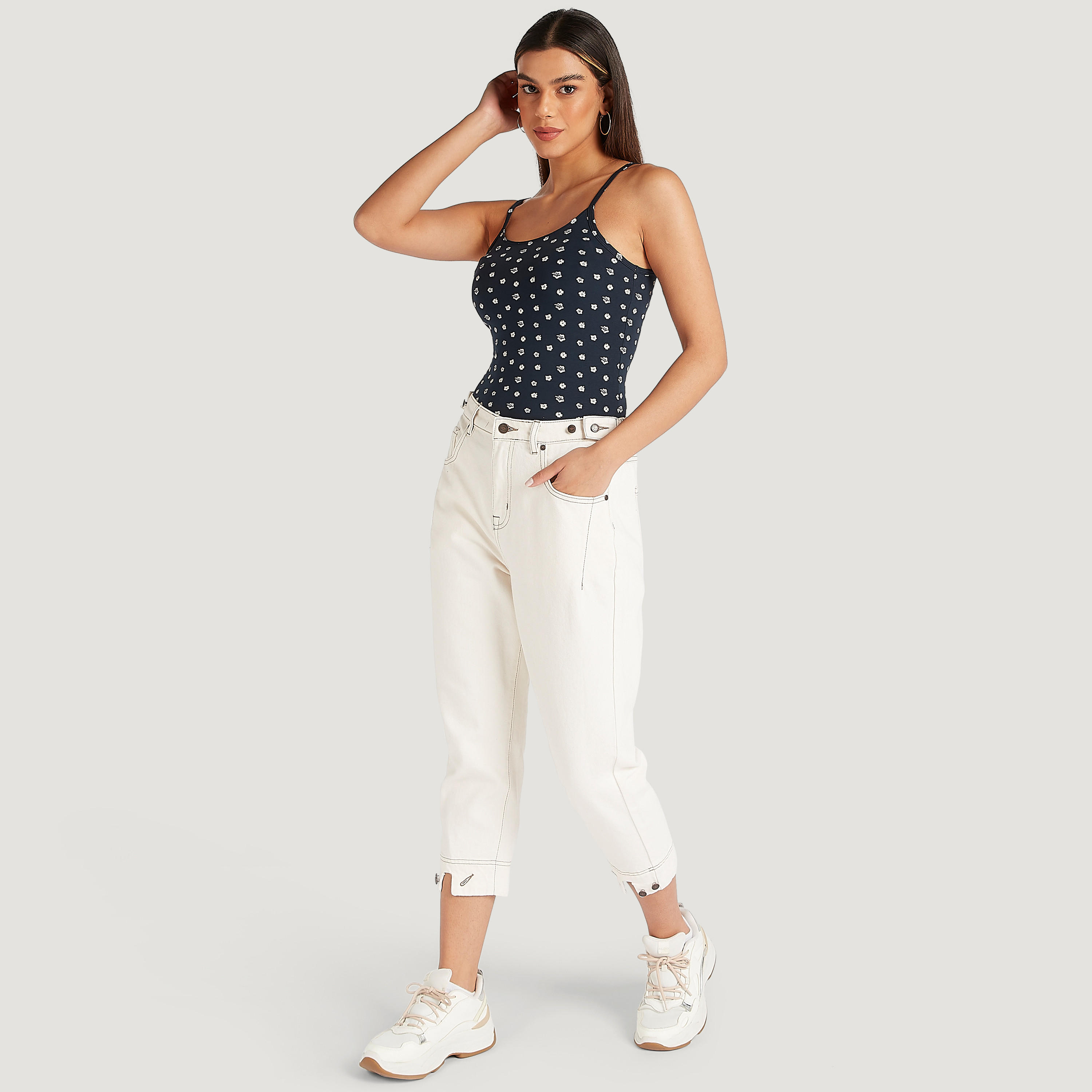 Printed Sleeveless Vest with Scoop Neck-women-clothing-tshirts-image-2