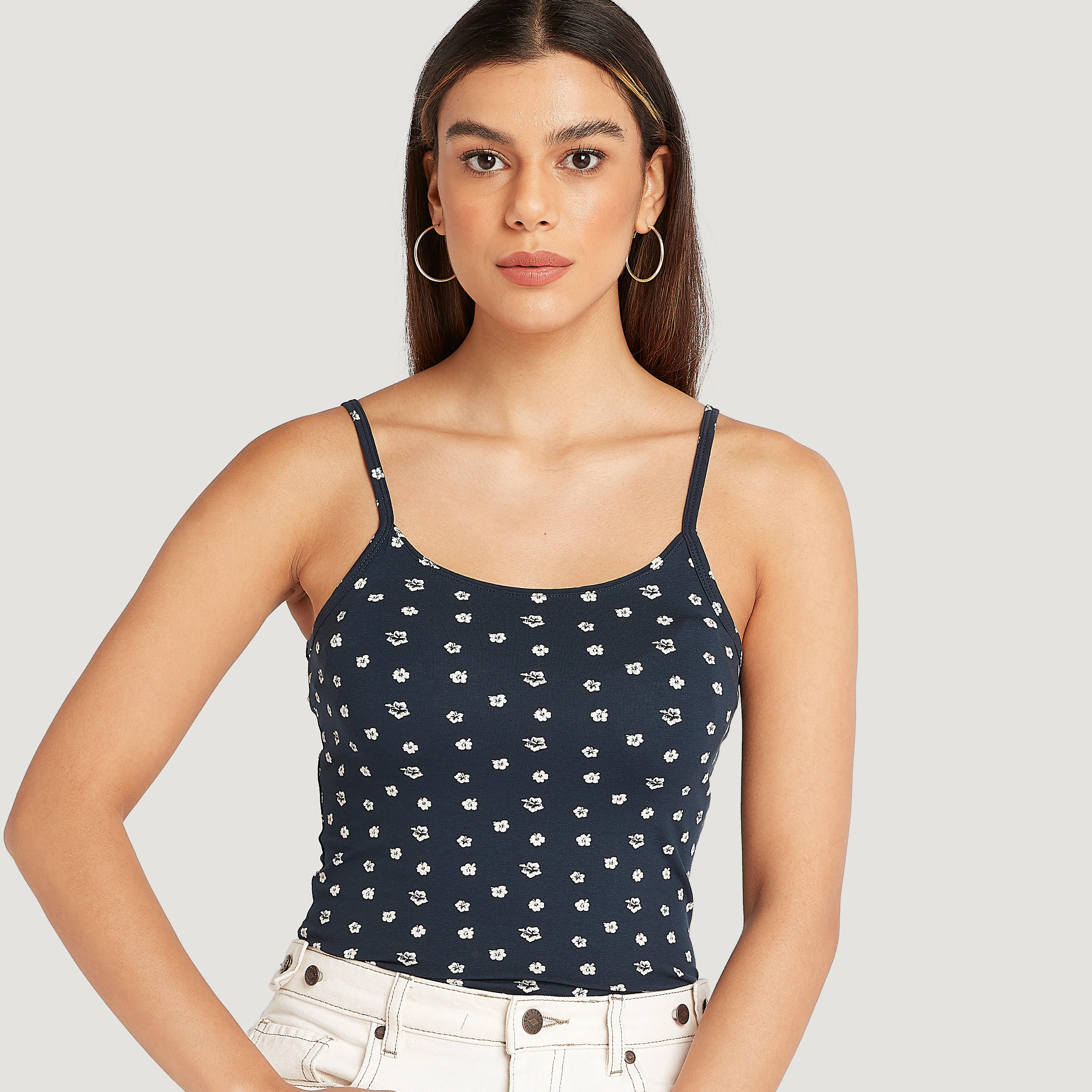 Printed Sleeveless Vest with Scoop Neck-women-clothing-tshirts-image-3
