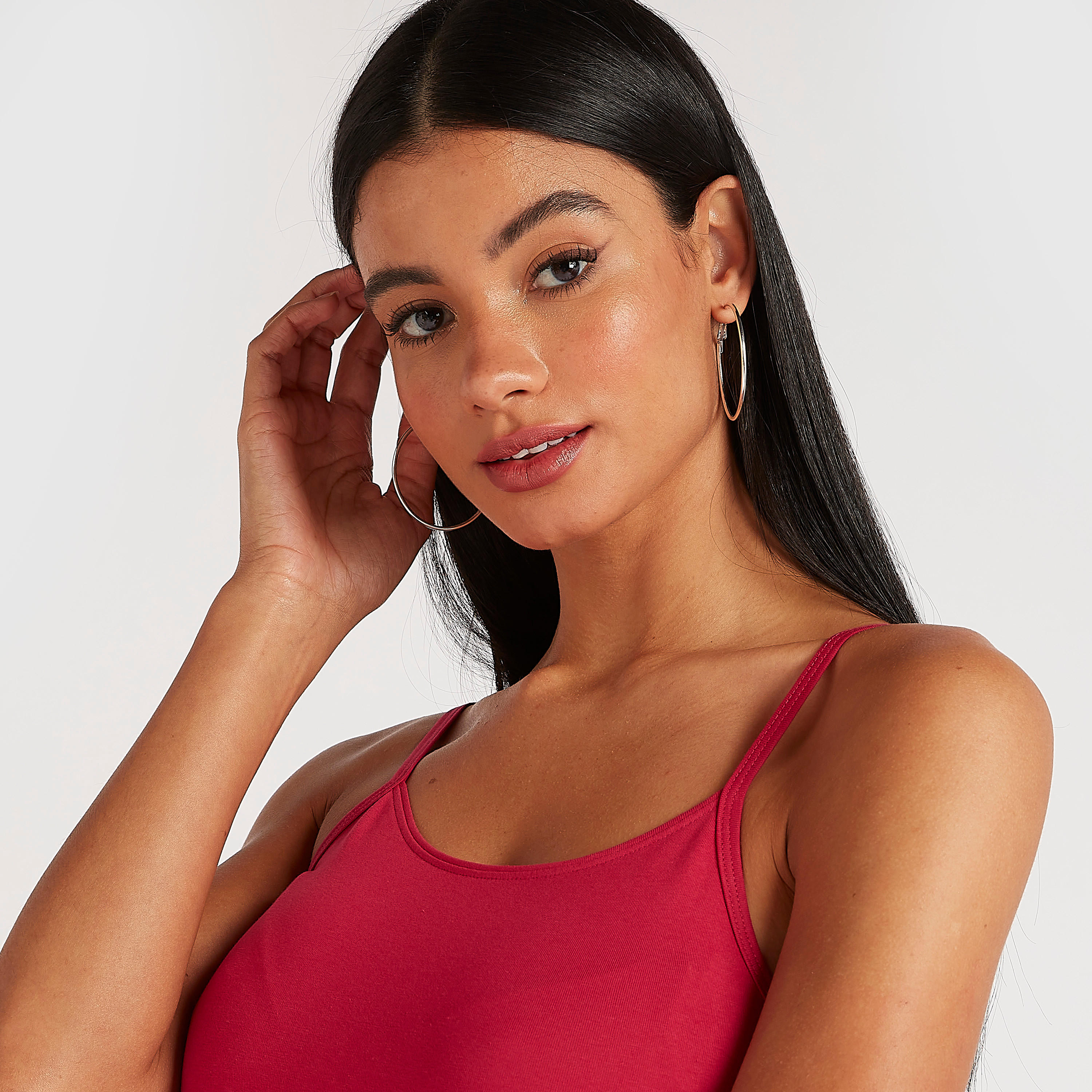 Solid Vest with Spaghetti Straps and Scoop Neck-women-clothing-tshirts-image-2