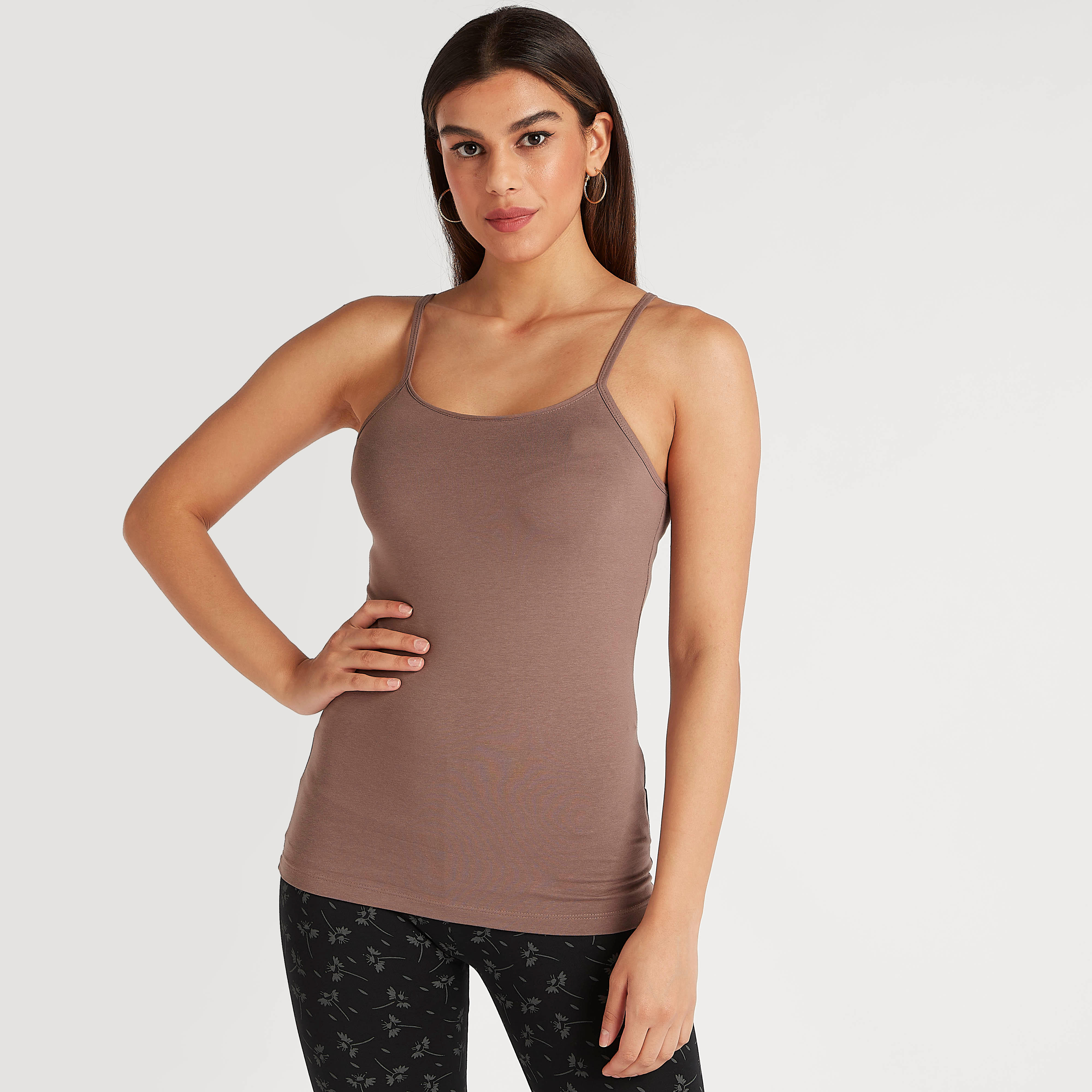 Solid Vest with Spaghetti Straps and Scoop Neck-women-clothing-tshirts-image-1