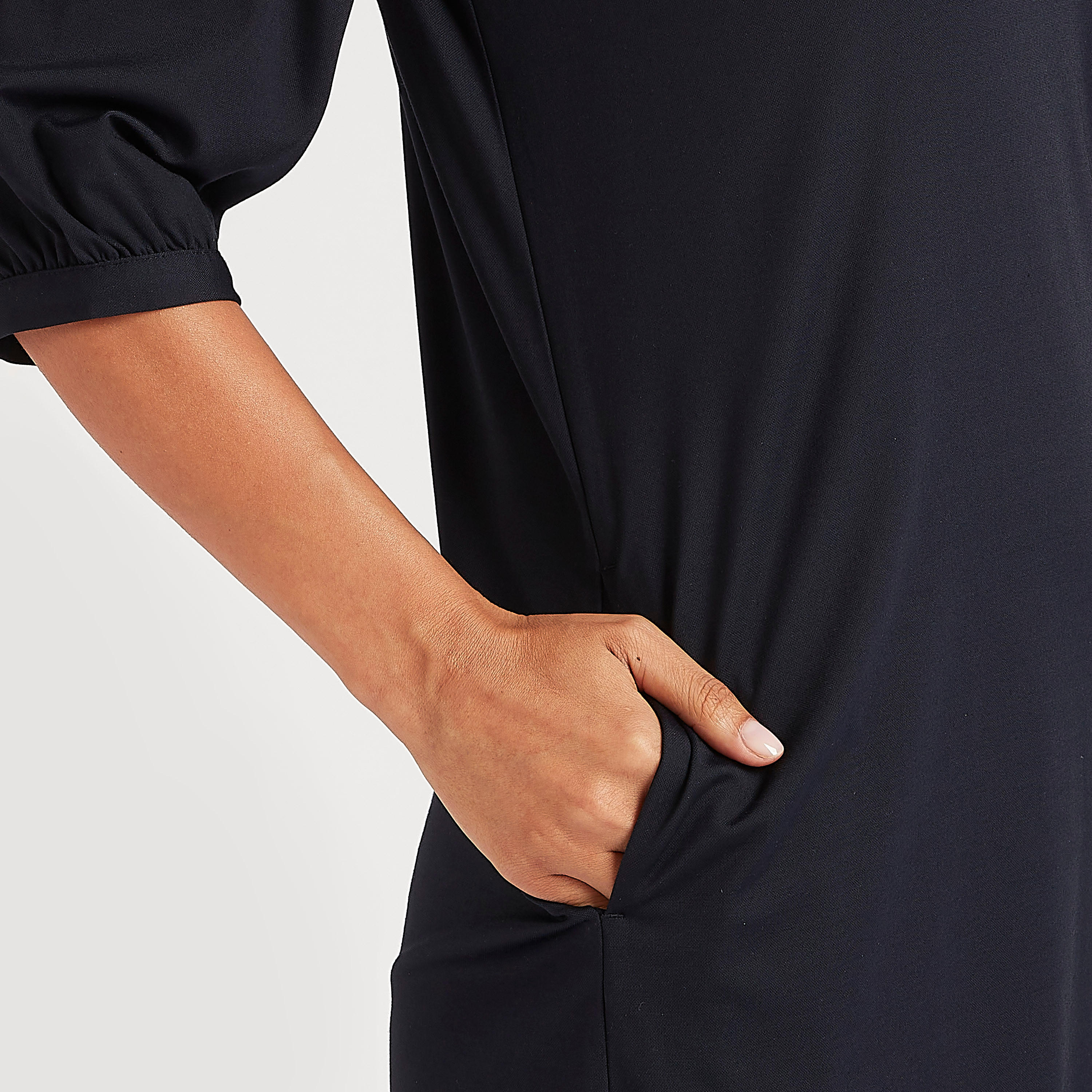 Solid Tunic Top with Pockets and V-neck-women-clothing-dresses-image-5