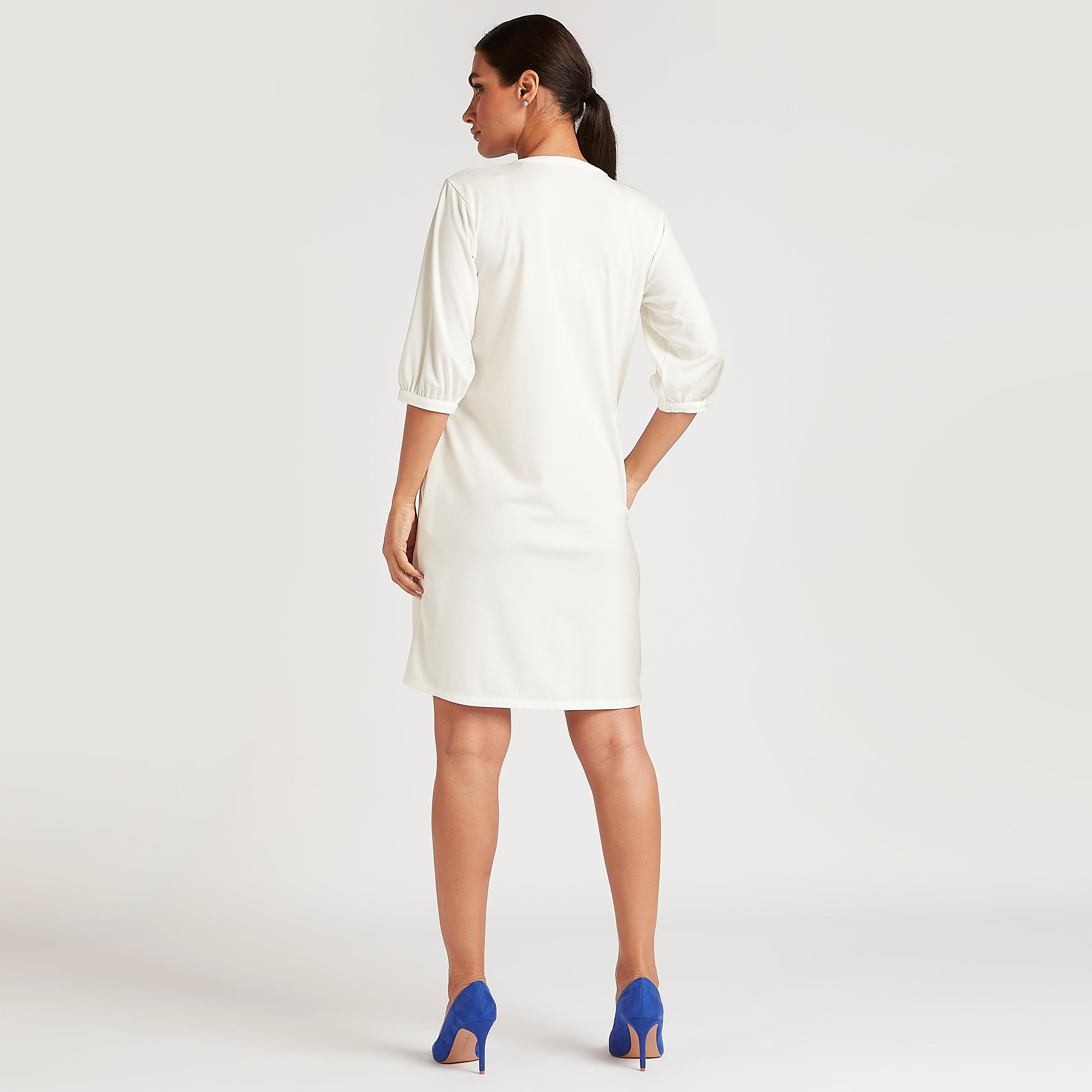 بلوزة تونيك سادة بجيوب وياقة v-women-clothing-dresses-image-20