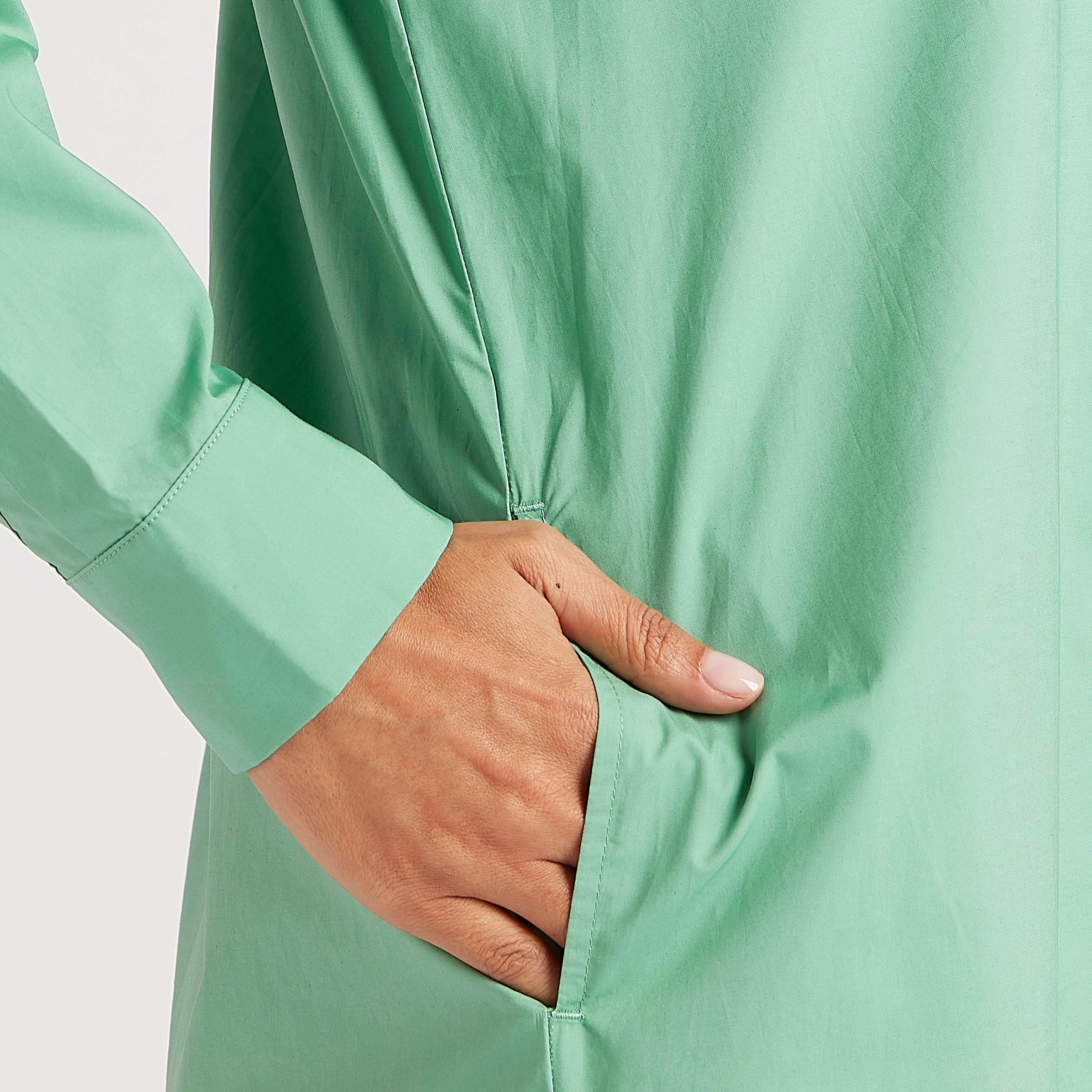 فستان قميص ميدي سادة بأكمام طويلة وجيوب-women-clothing-dresses-image-3
