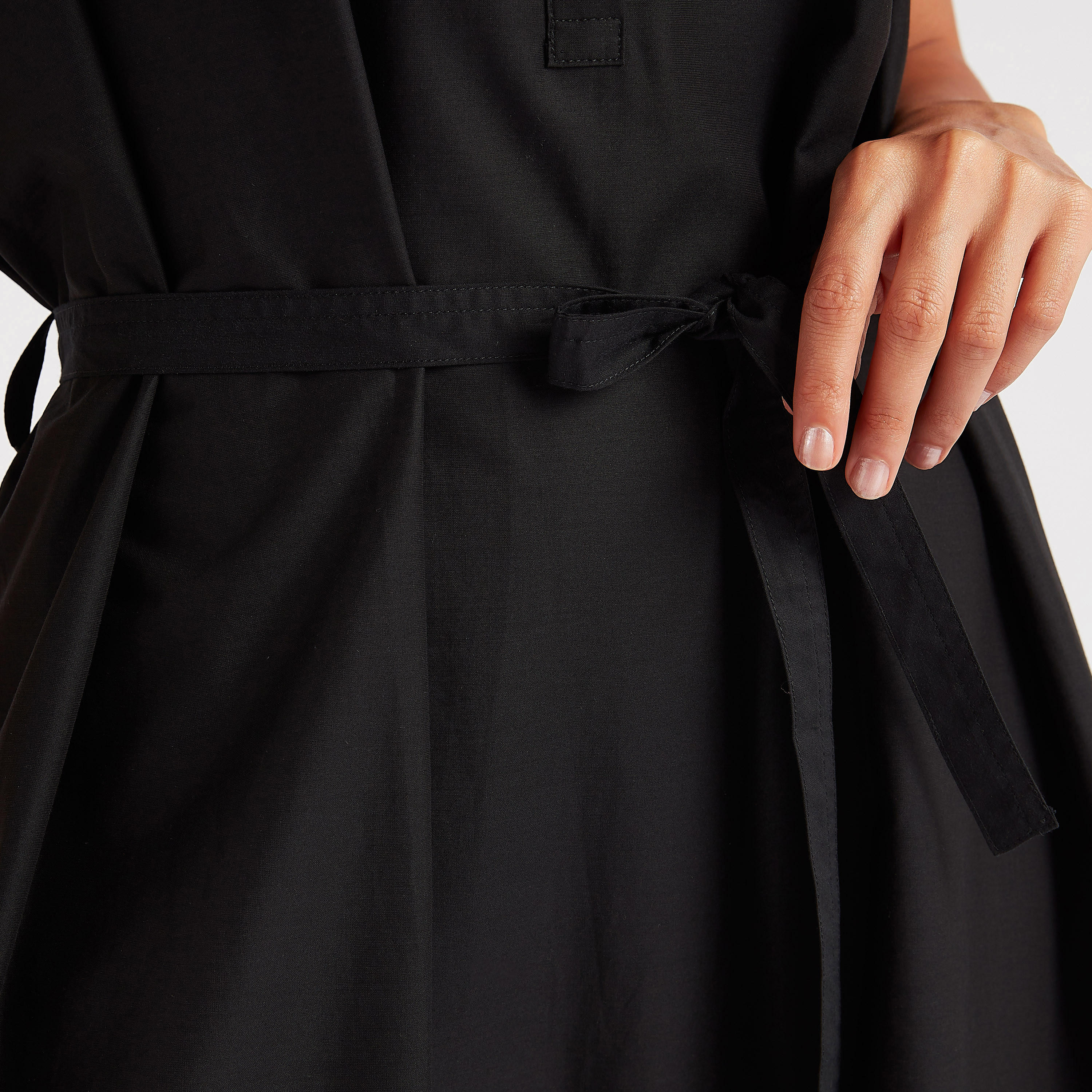 تونيك سادة بزر إغلاق وحزام رباط-women-clothing-shirtsandblouses-blouses-image-2