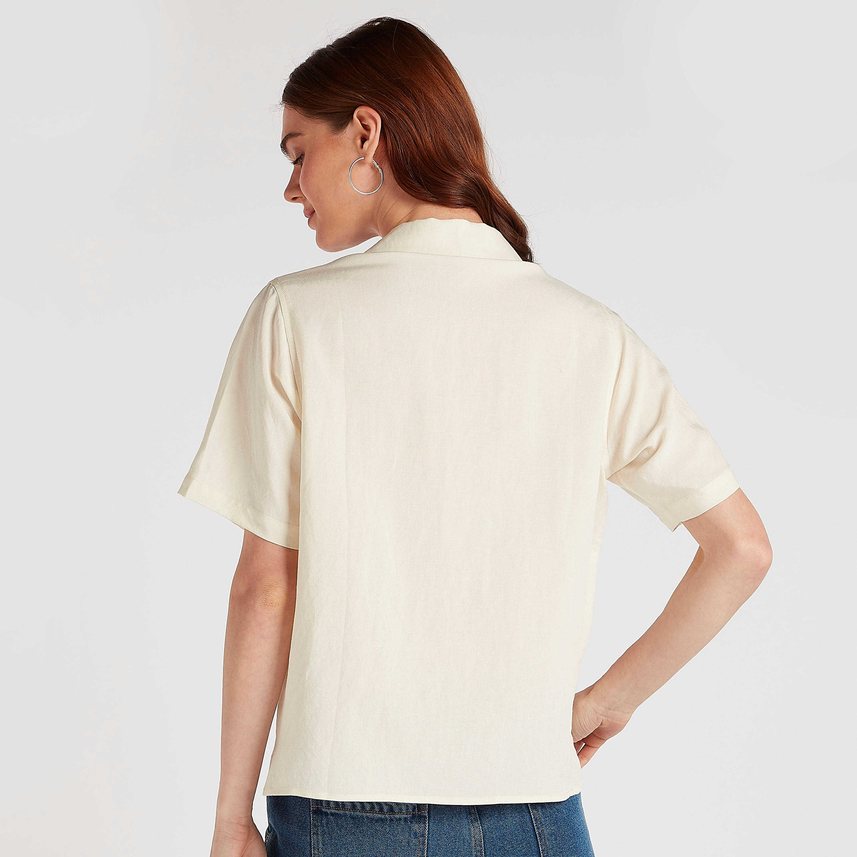قميص بارز الملمس بأكمام قصيرة-women-clothing-shirtsandblouses-shirts-image-4