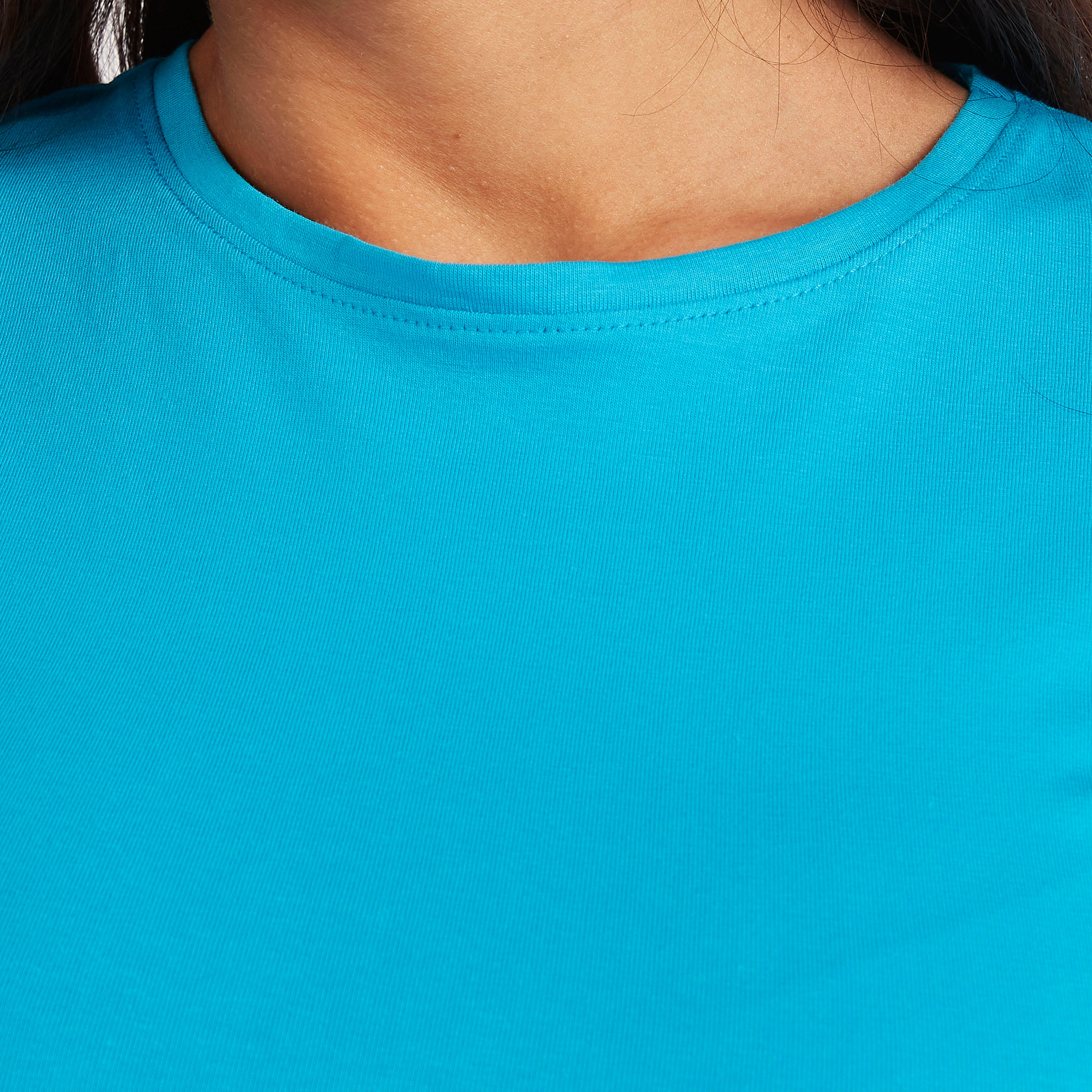 Solid T-shirt with Long Sleeves and Crew Neck-women-clothing-tshirts-image-3
