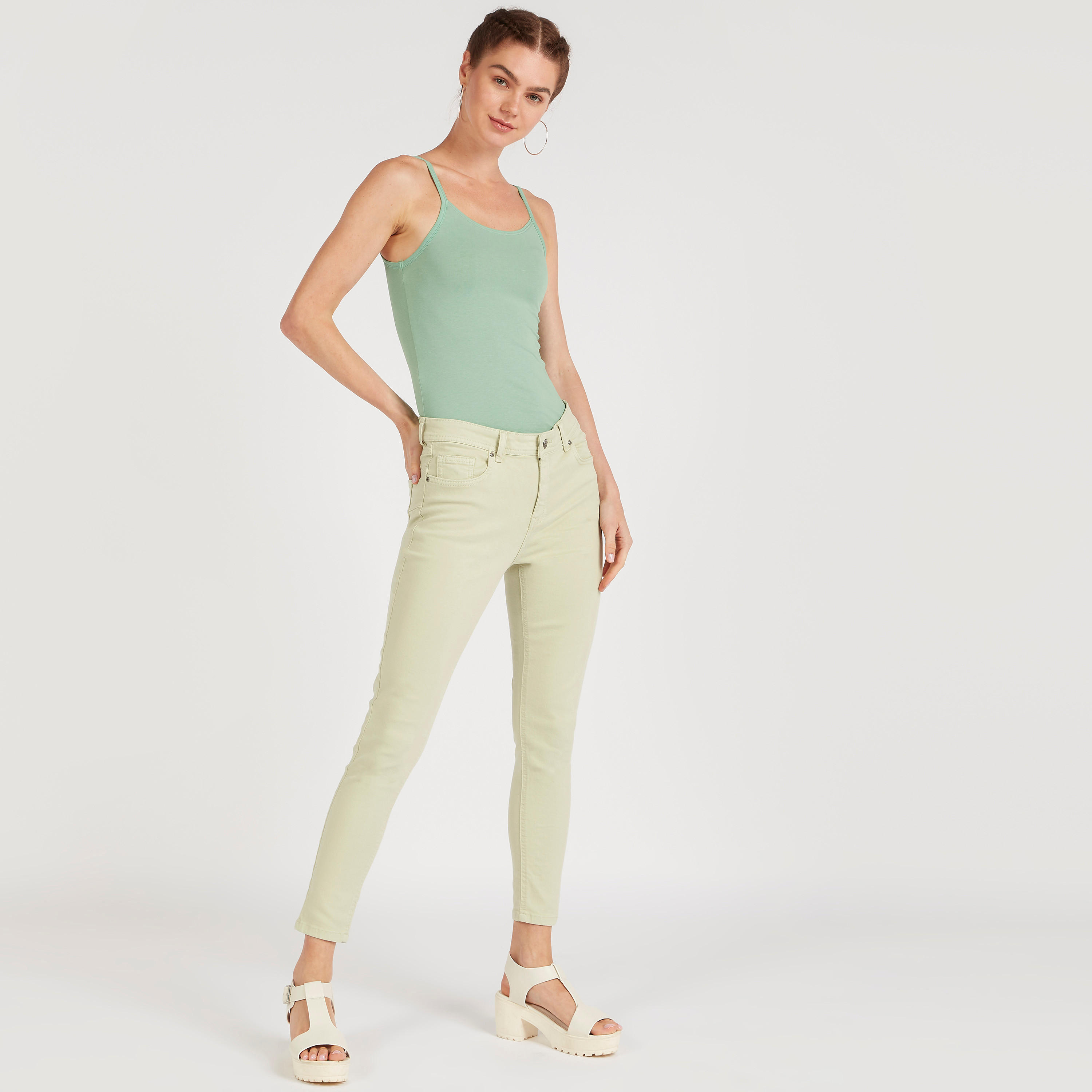 Solid Camisole with Spaghetti Straps-women-clothing-tshirts-image-5