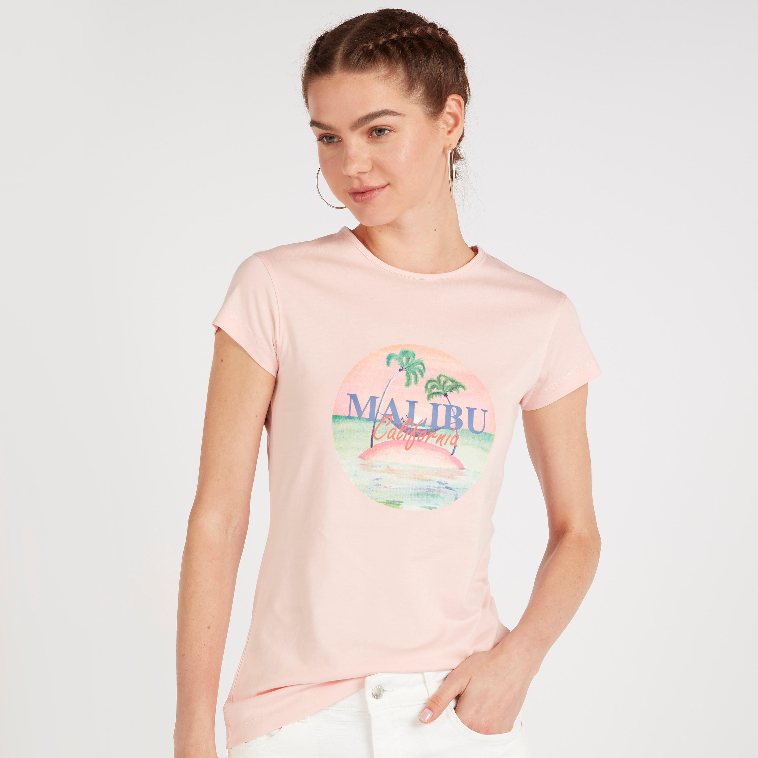 تيشيرت بياقة ضيّقة وأكمام كاب وطبعات-women-clothing-tshirts-image-4