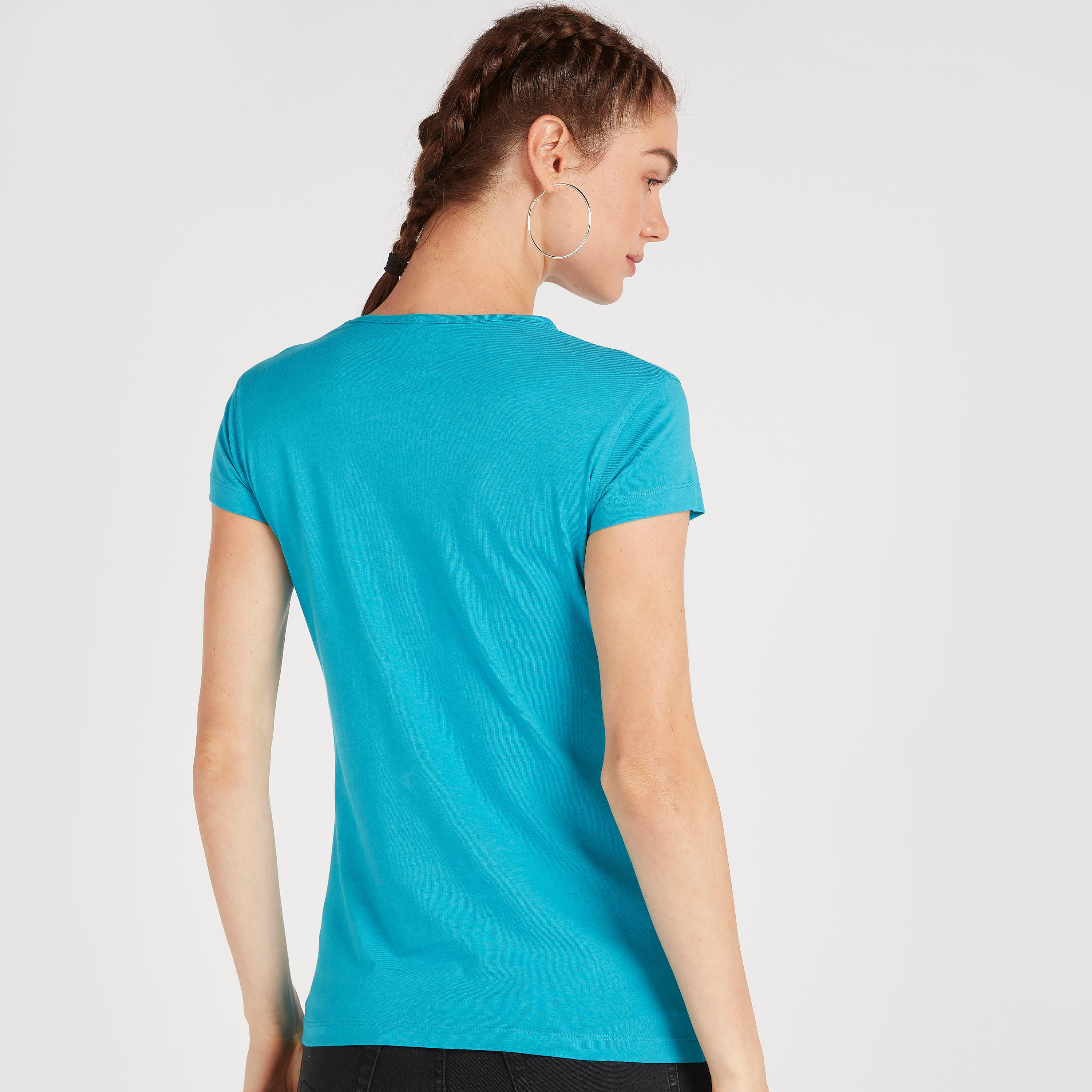 تيشيرت بياقة ضيّقة وأكمام كاب وطبعات-women-clothing-tshirts-image-2