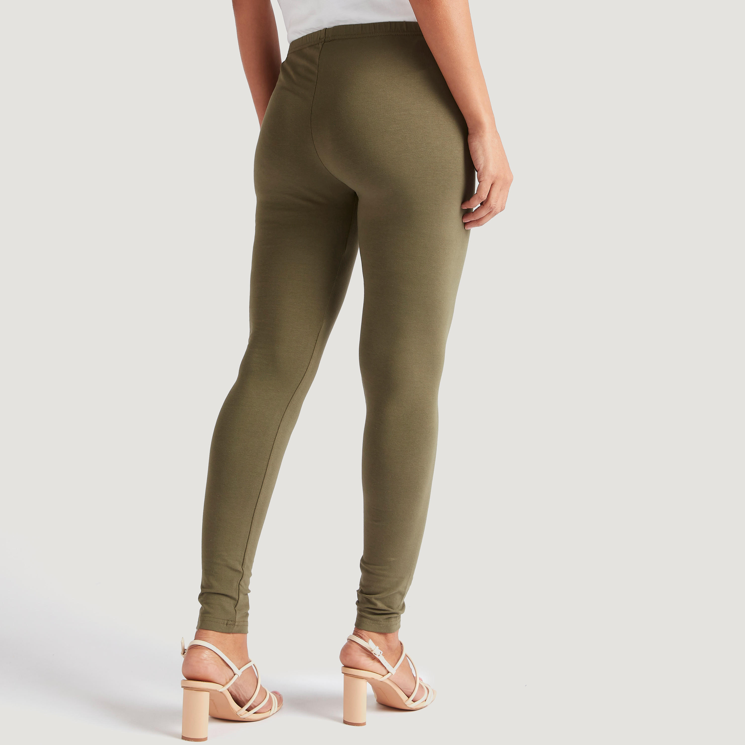 Solid Leggings with Elasticated Waistband-women-clothing-bottoms-leggings-image-4
