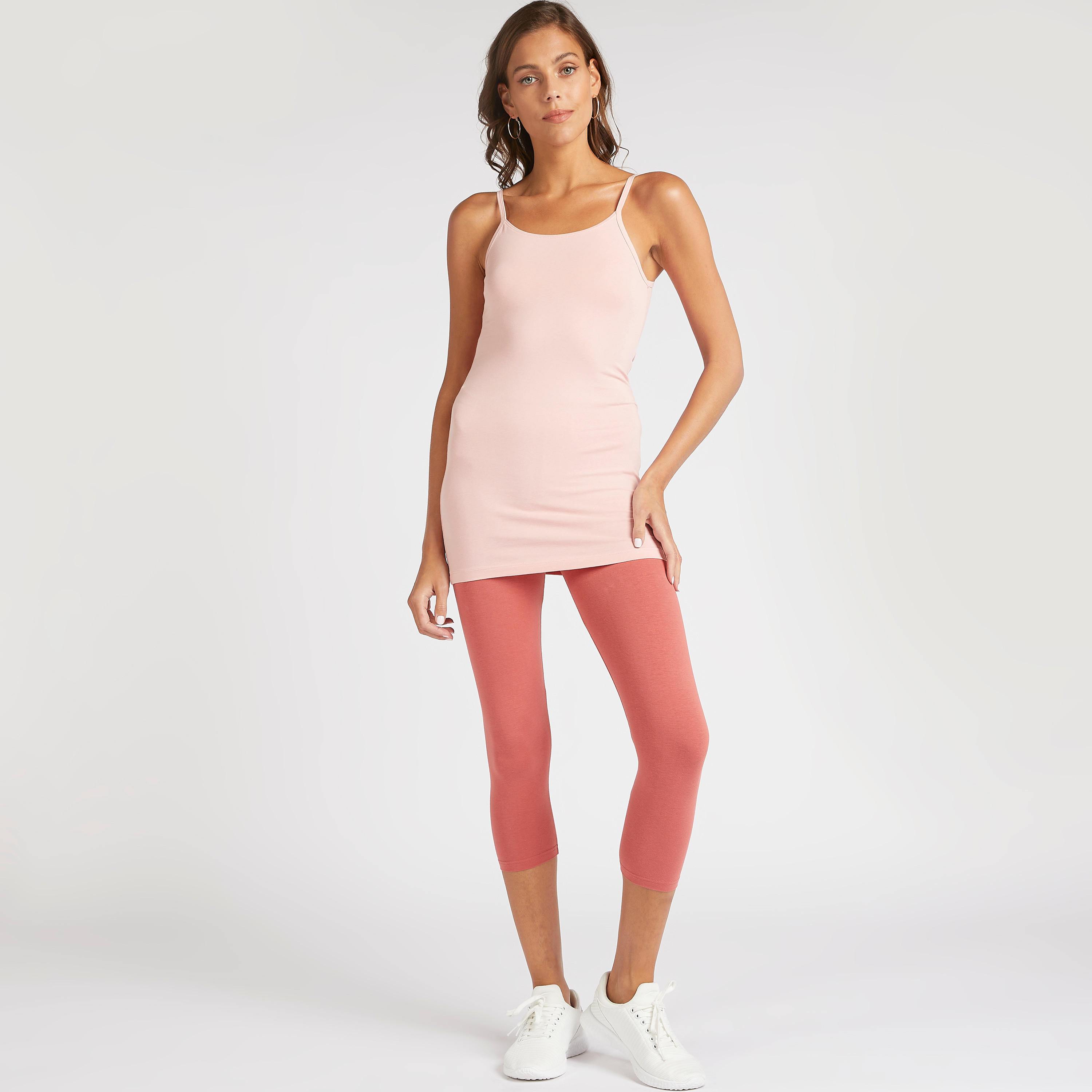 Solid Spaghetti Top with Scoop Neck-women-clothing-tshirts-image-2