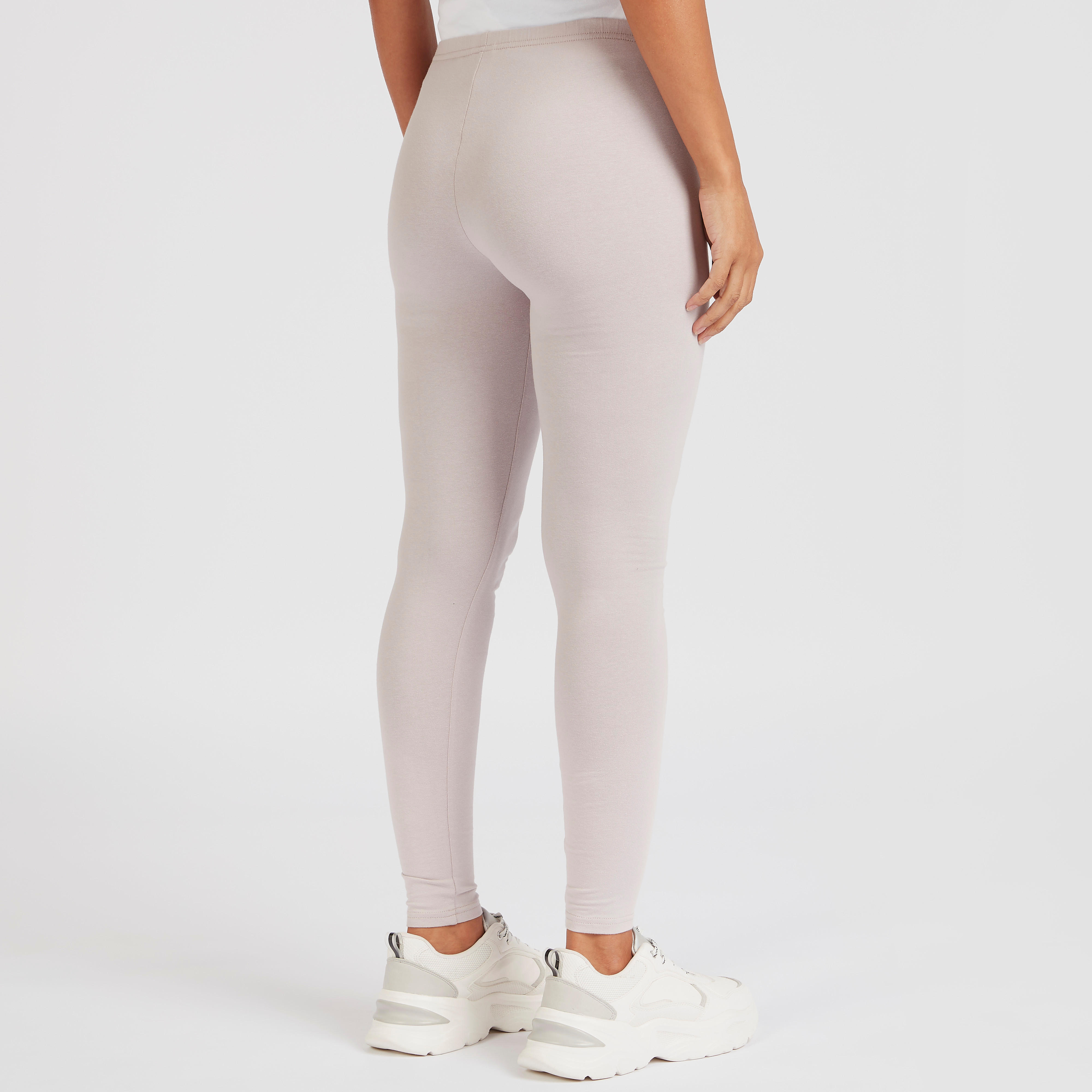 بنطلون ليقنز سادة بخصر مطّاطي-women-clothing-bottoms-leggings-image-1