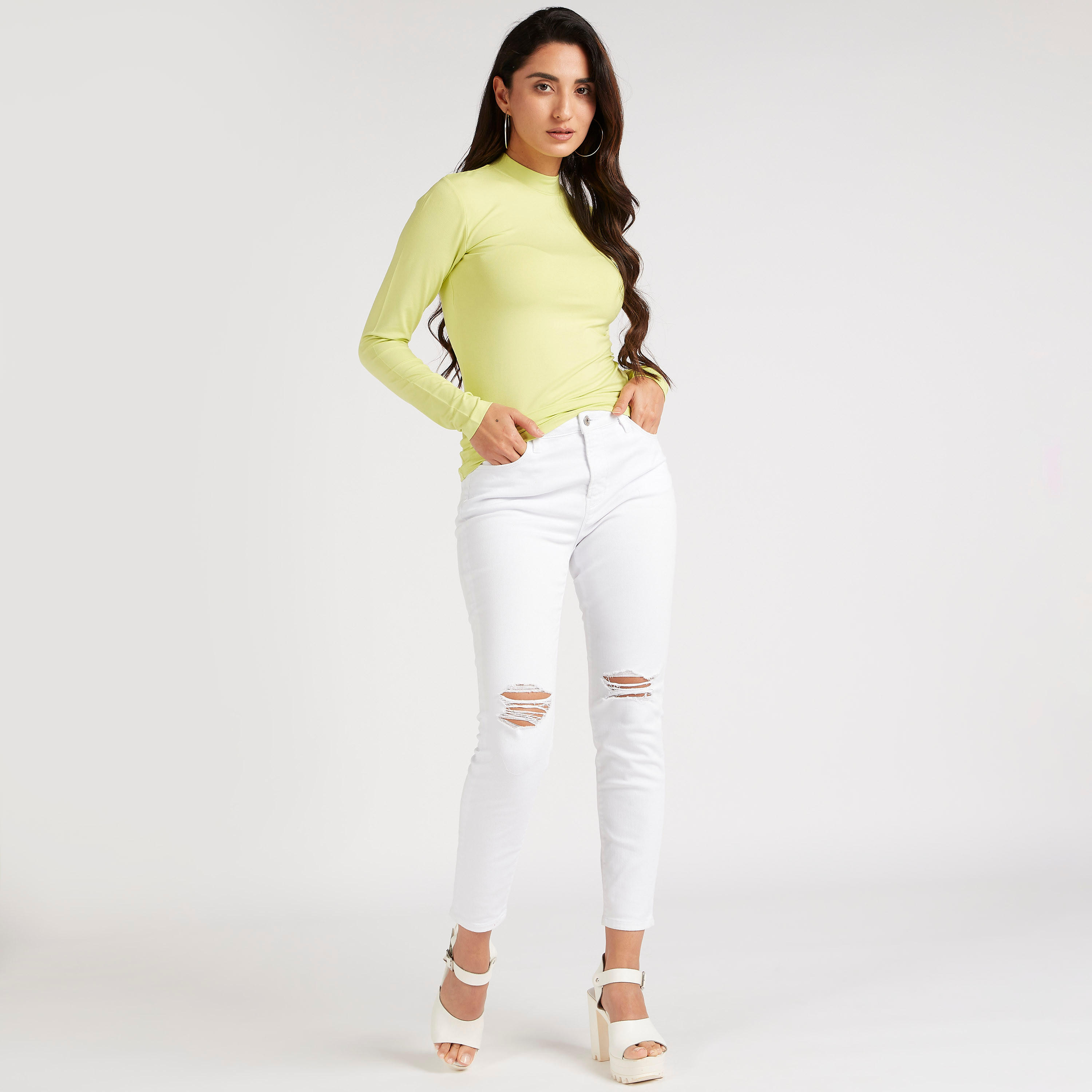تيشيرت سادة بياقة عالية وأكمام طويلة-women-clothing-tshirts-image-6