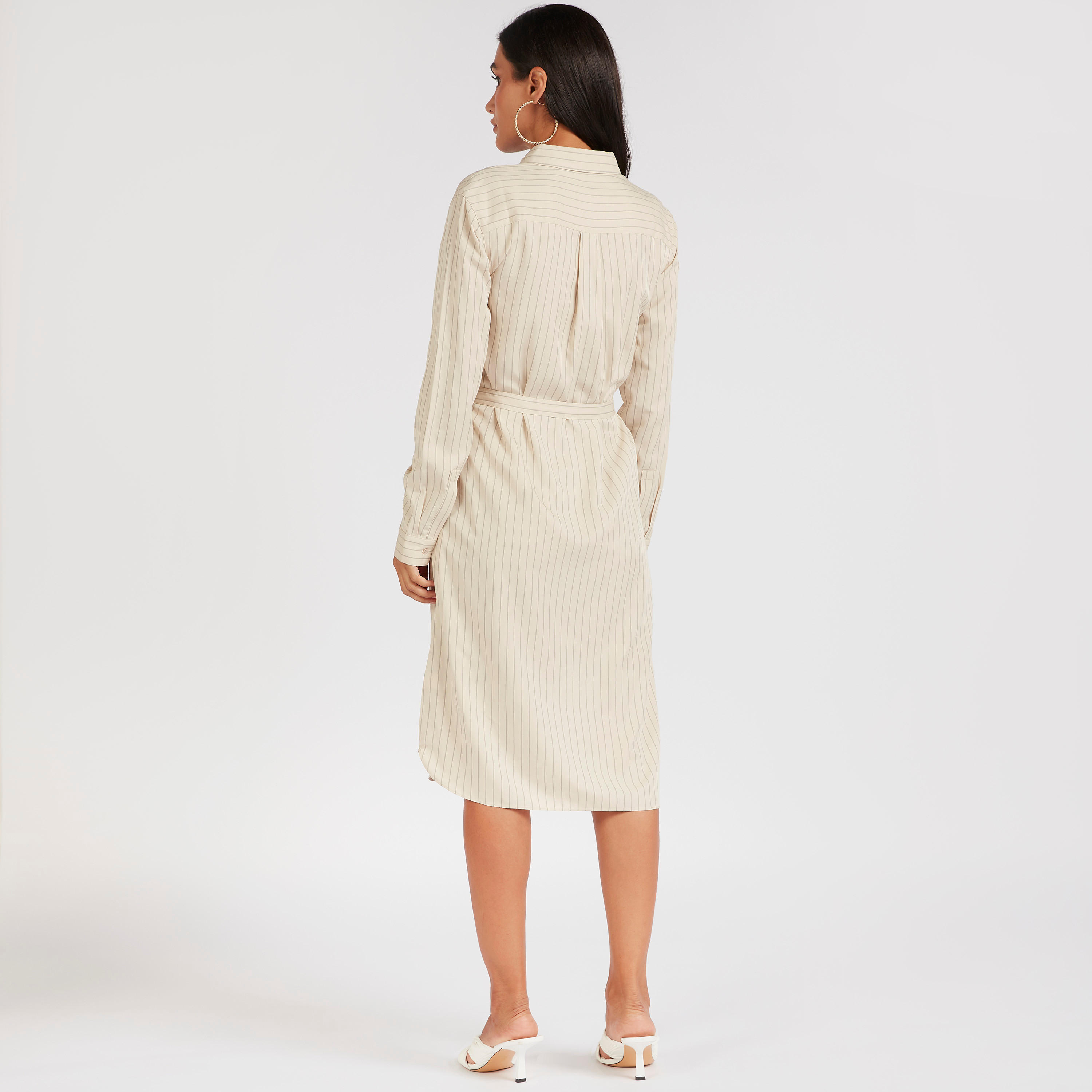 فستان قميص ميدي مخطط بأكمام طويلة-women-clothing-dresses-image-4