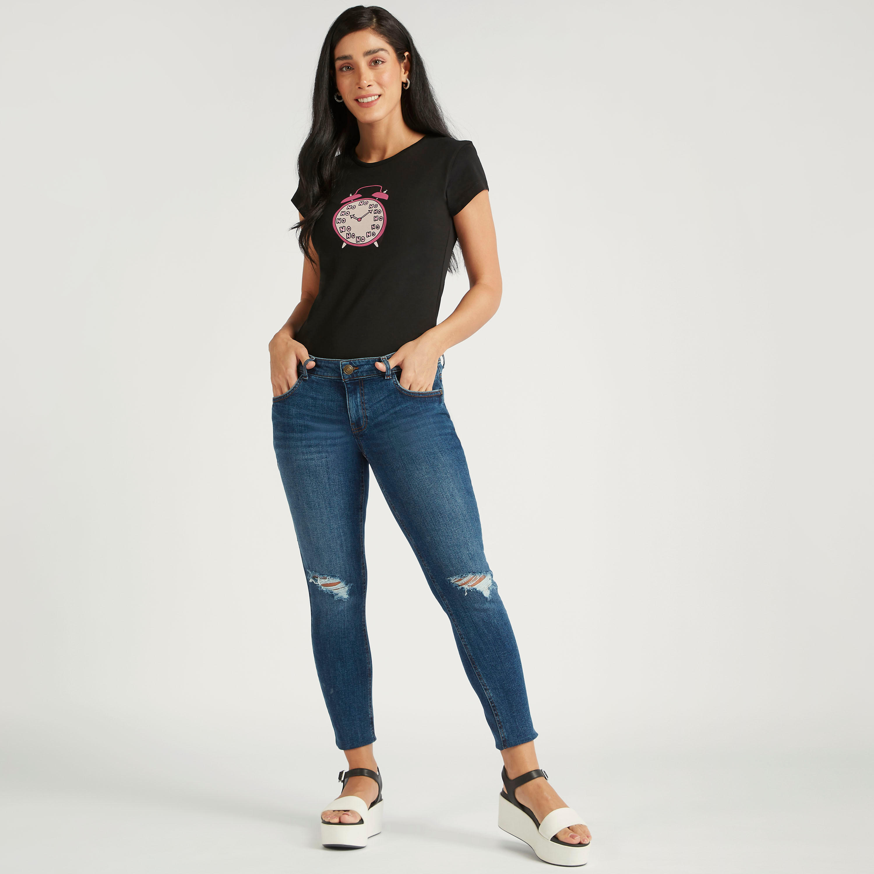 تيشيرت بياقة ضيّقة وأكمام كاب وطبعات-women-clothing-tshirts-image-4