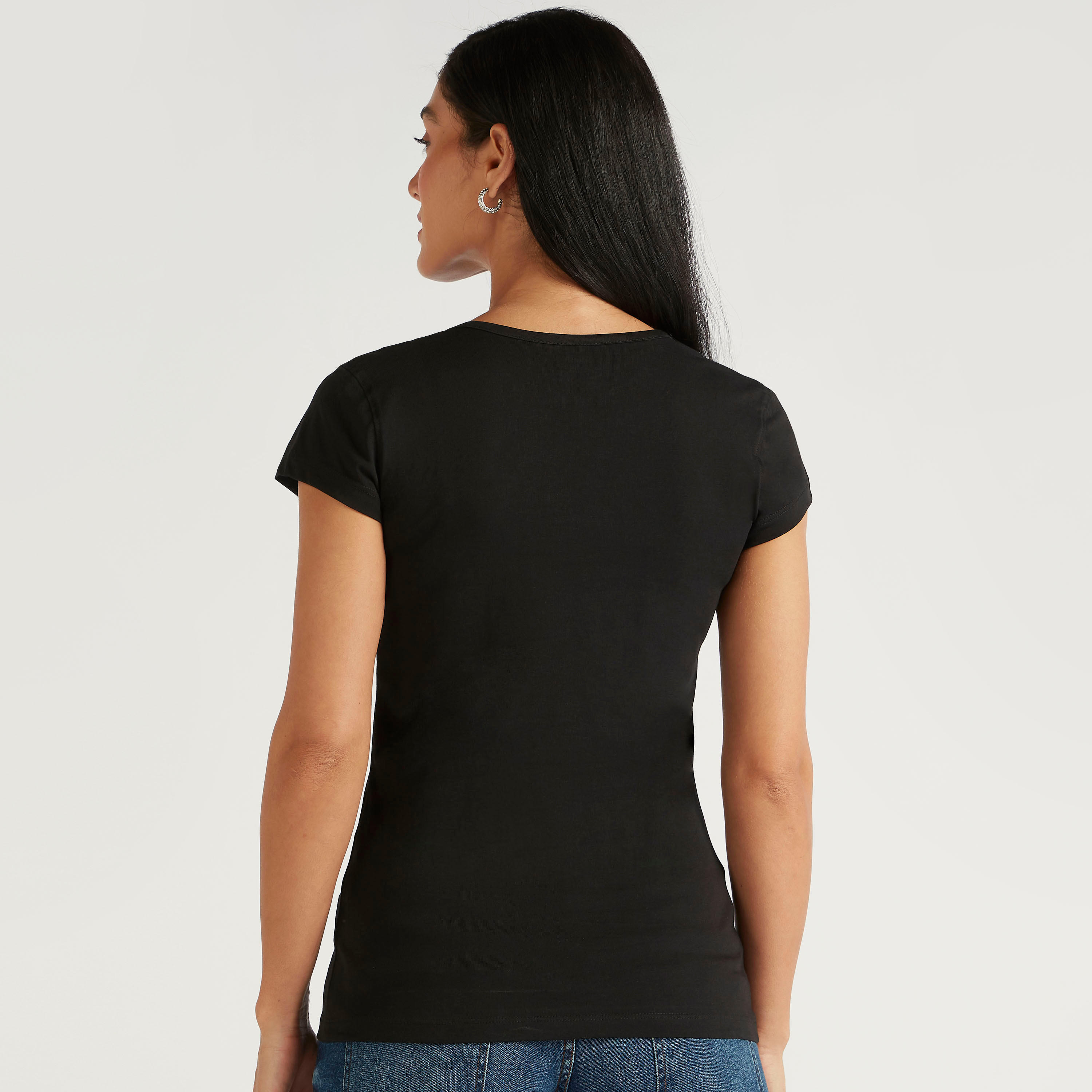 تيشيرت بياقة ضيّقة وأكمام كاب وطبعات-women-clothing-tshirts-image-2