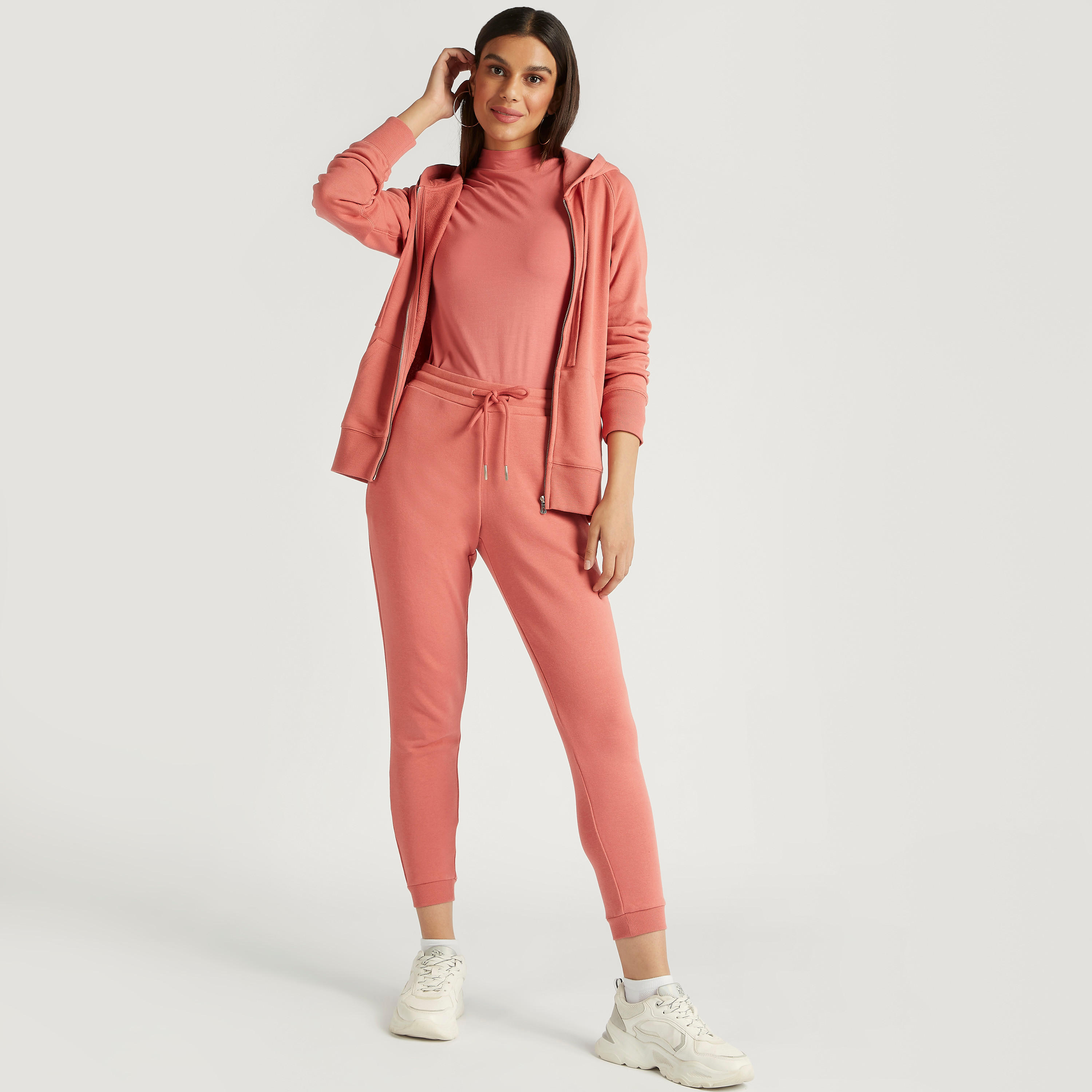 تيشيرت سادة بياقة عالية وأكمام طويلة-women-clothing-tshirts-image-2