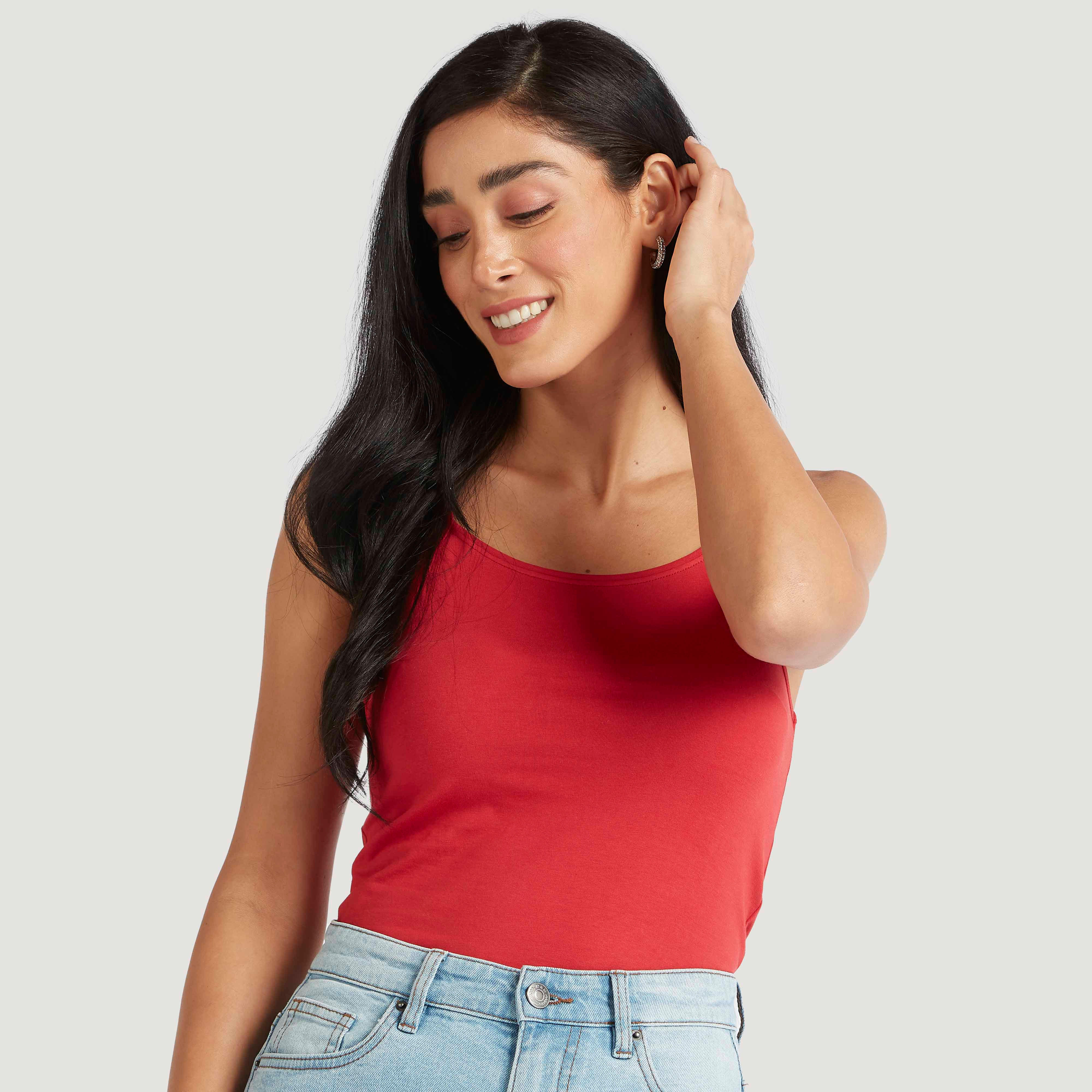 فيست سادة بياقة عميقة-women-clothing-tshirts-image-6