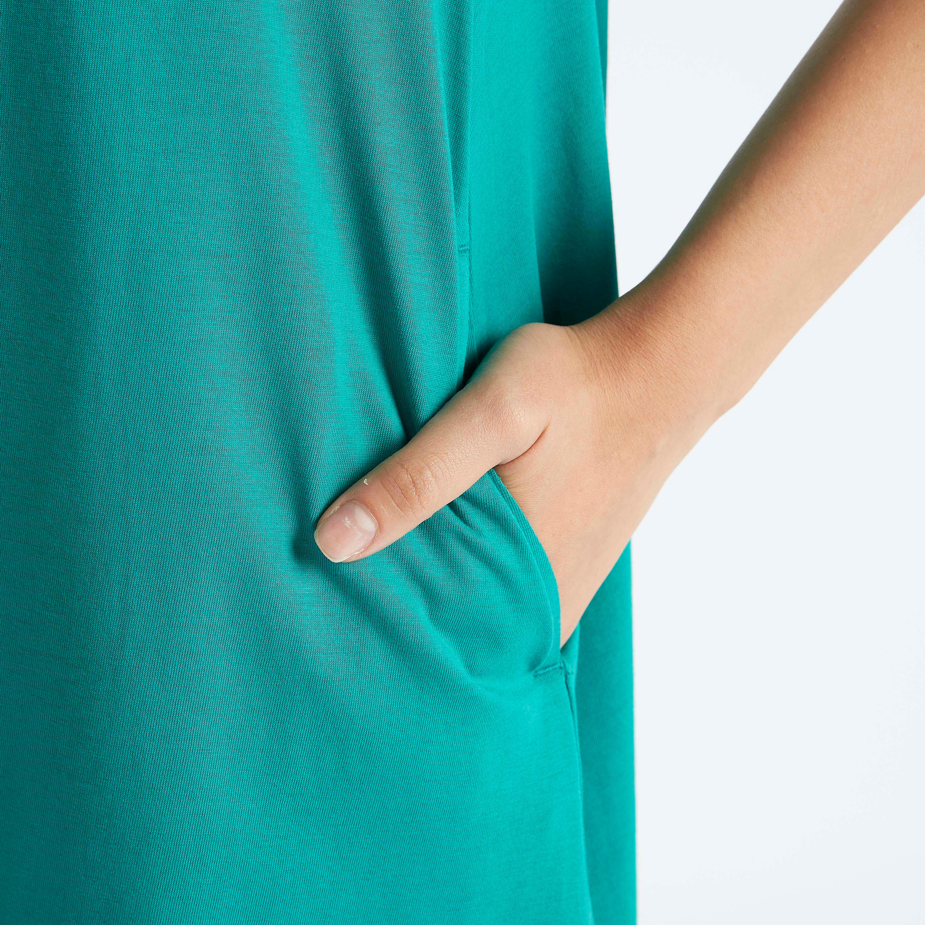 Solid Mini T-shirt Dress with Short Sleeves and Pockets-women-clothing-dresses-image-5