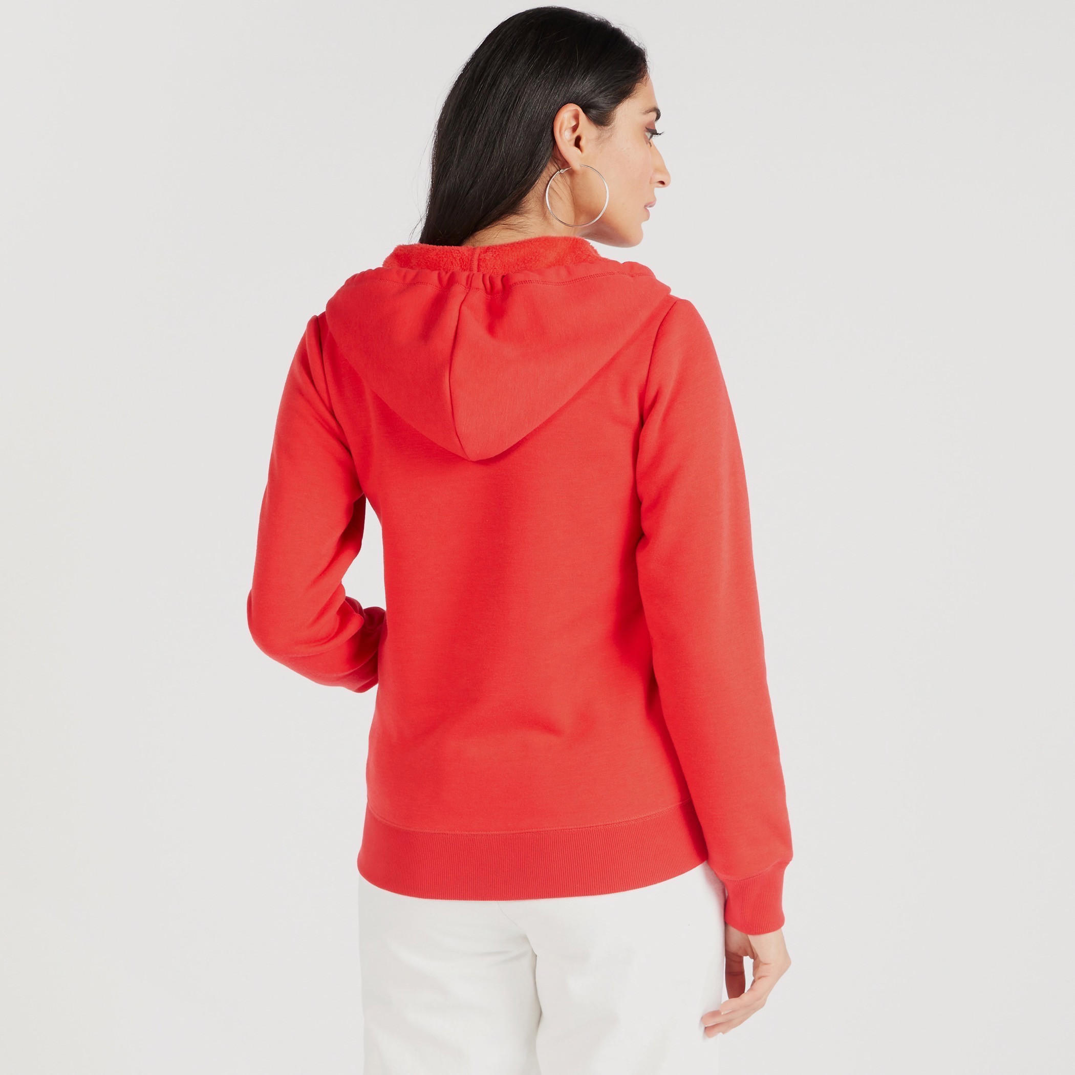 جاكيت سادة بقبعة وجيوب كنغر-women-winterwear-coatsandjackets-jackets-image-1