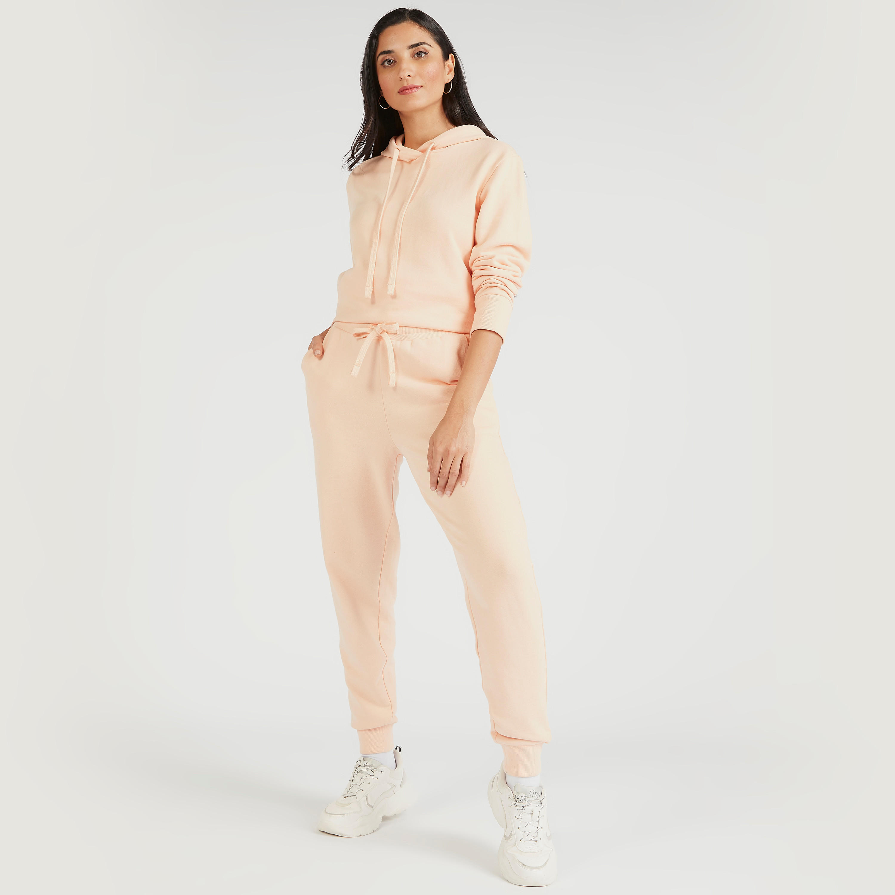 Solid Mid-Rise Joggers with Drawstring Closure and Pockets-women-clothing-bottoms-joggers-image-2