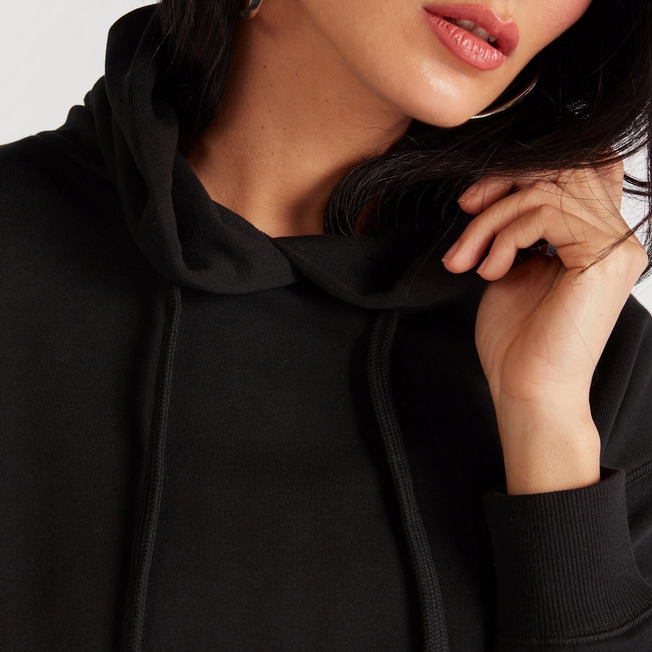 Solid Hooded Sweatshirt with Long Sleeves-women-winterwear-hoodiesandsweatshirts-sweatshirts-image-3