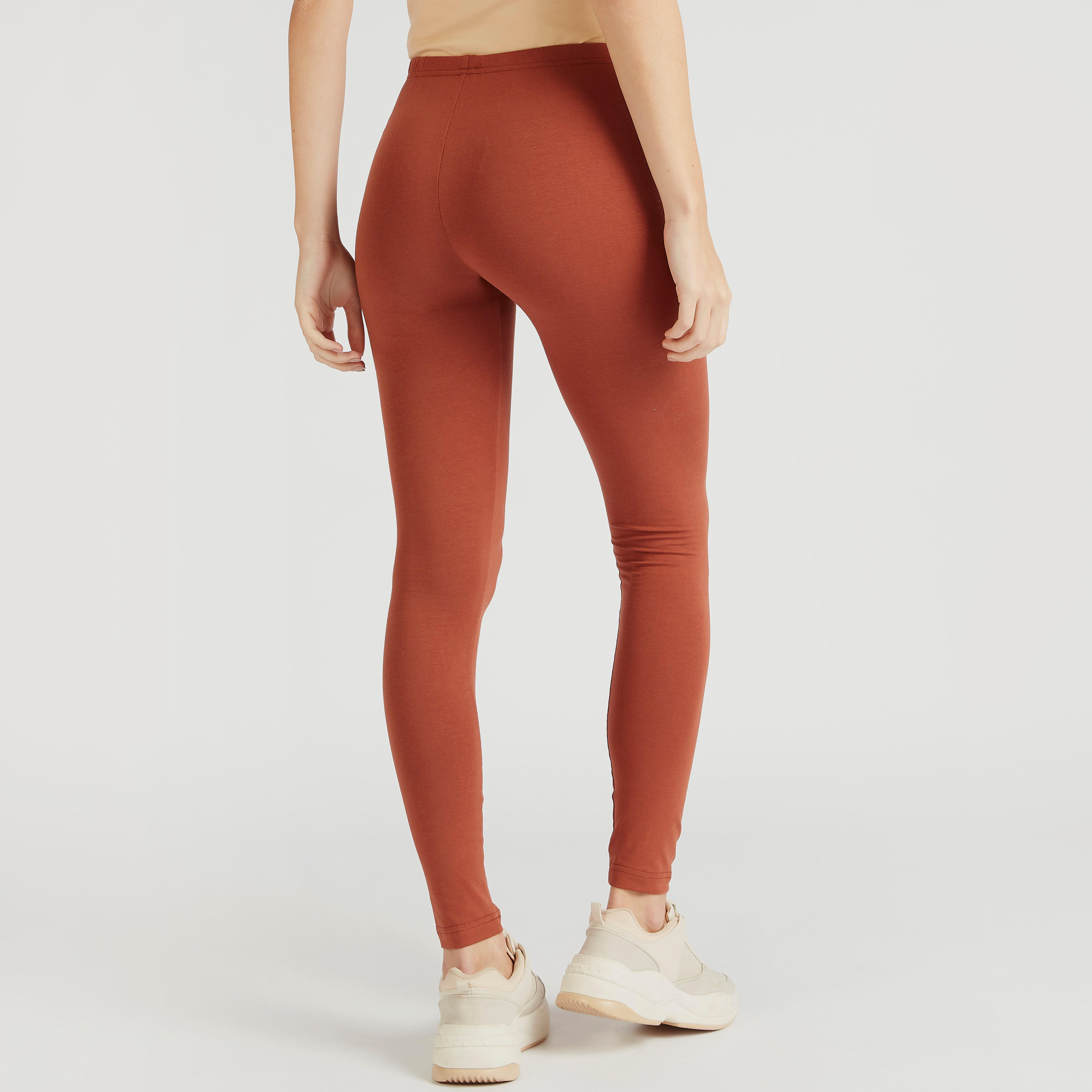 بنطلون ليقنز سادة بخصر مطّاطي-women-clothing-bottoms-leggings-image-1