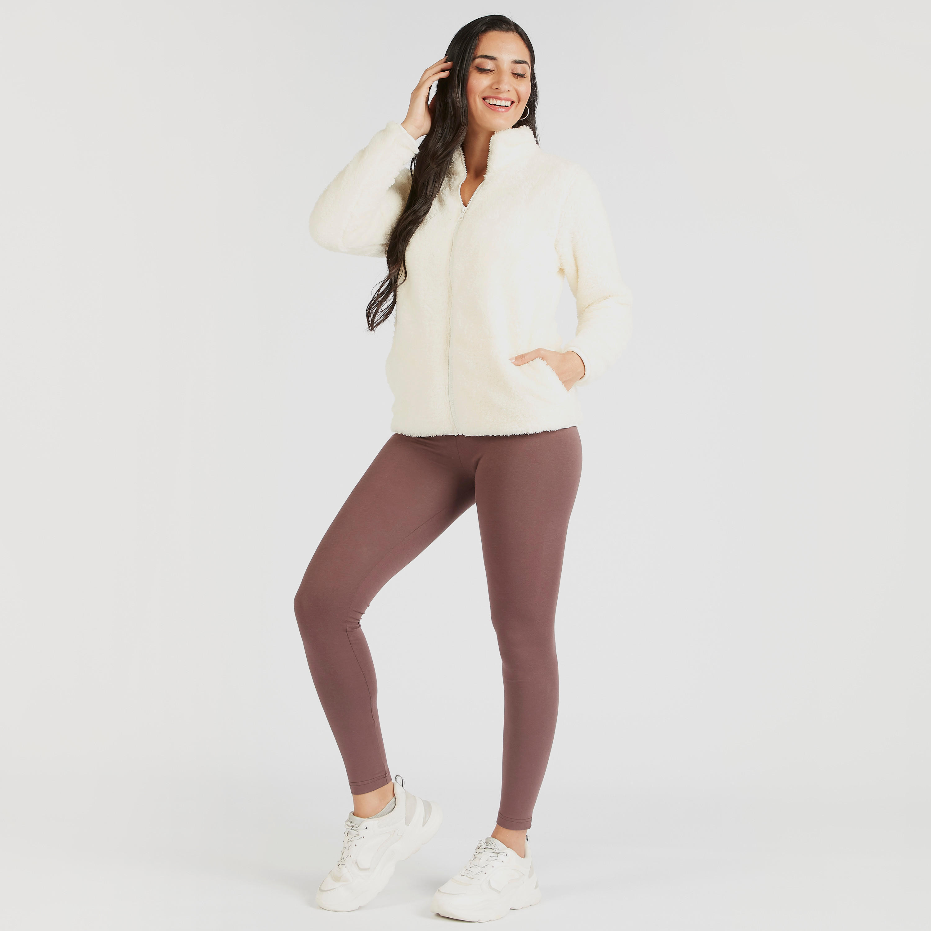 بنطلون ليقنز سادة بخصر مطّاطي-women-clothing-bottoms-leggings-image-3