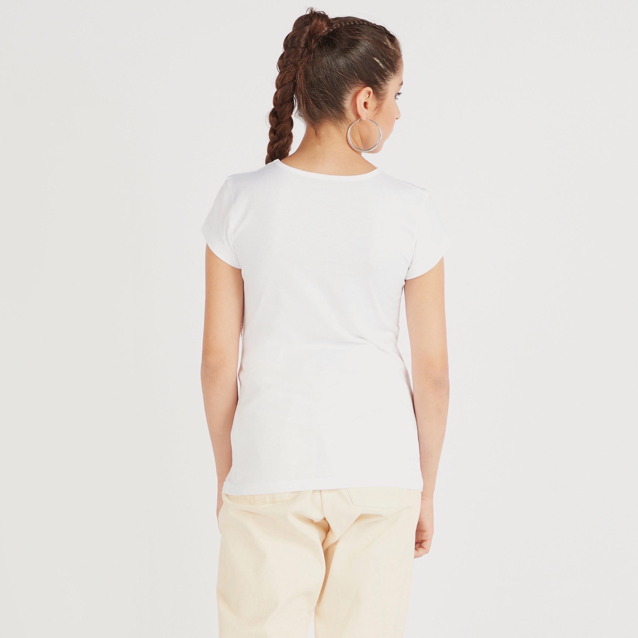 تيشيرت بياقة ضيّقة وأكمام كاب وطَبعات-women-clothing-tshirts-image-4
