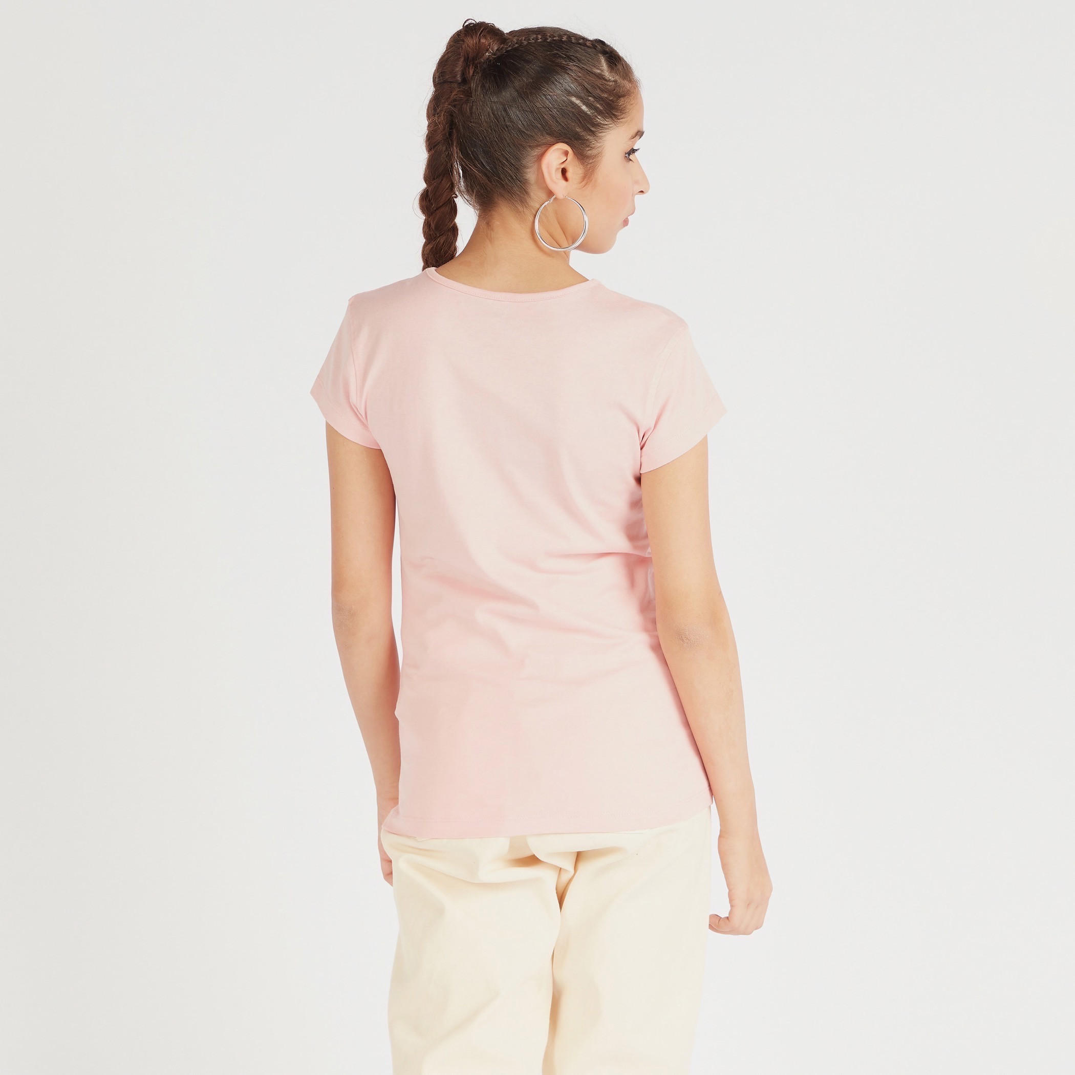 تيشيرت بياقة ضيّقة وأكمام كاب وطَبعات-women-clothing-tshirts-image-4