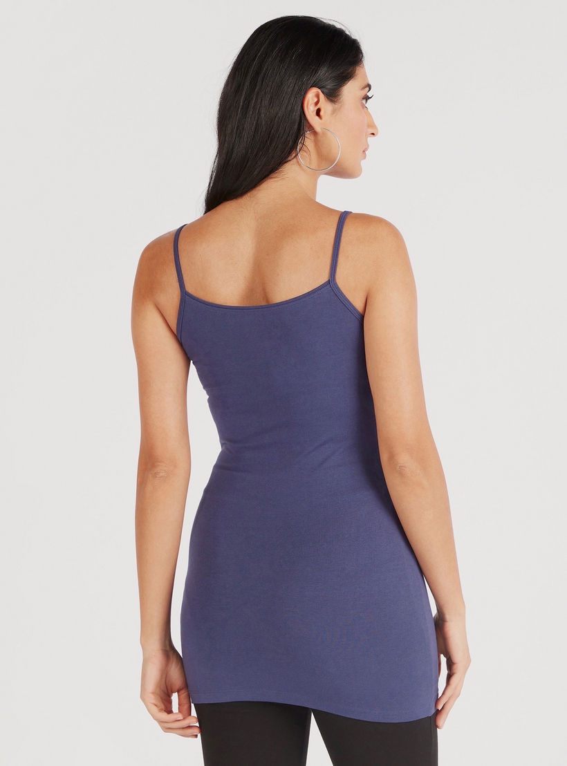 قميص داخلي سادة بياقة عميقة-women-clothing-lingerie-camisoles-image-1