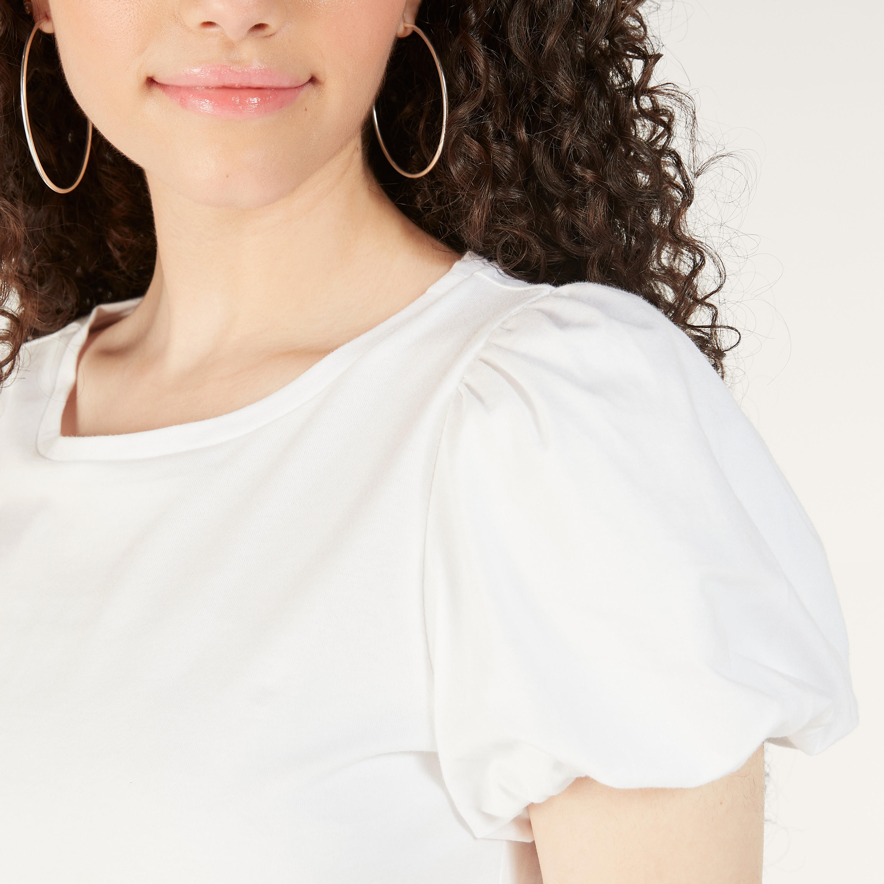 Solid Round Neck Top with Balloon Sleeves-women-clothing-shirtsandblouses-blouses-image-20
