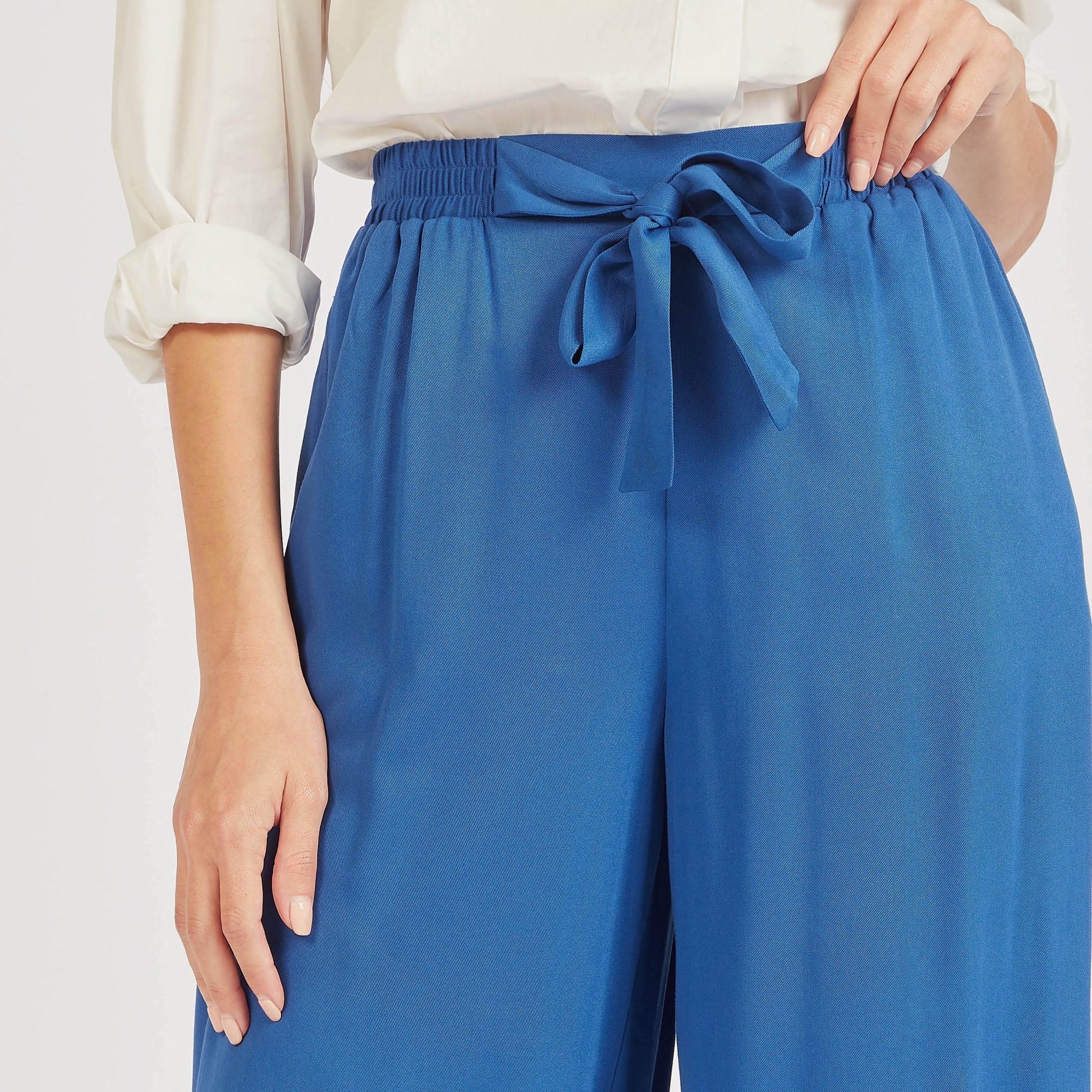Solid Flexi Waist Palazzo Pants with Tie-Up and Pockets-women-clothing-bottoms-trousers-image-3