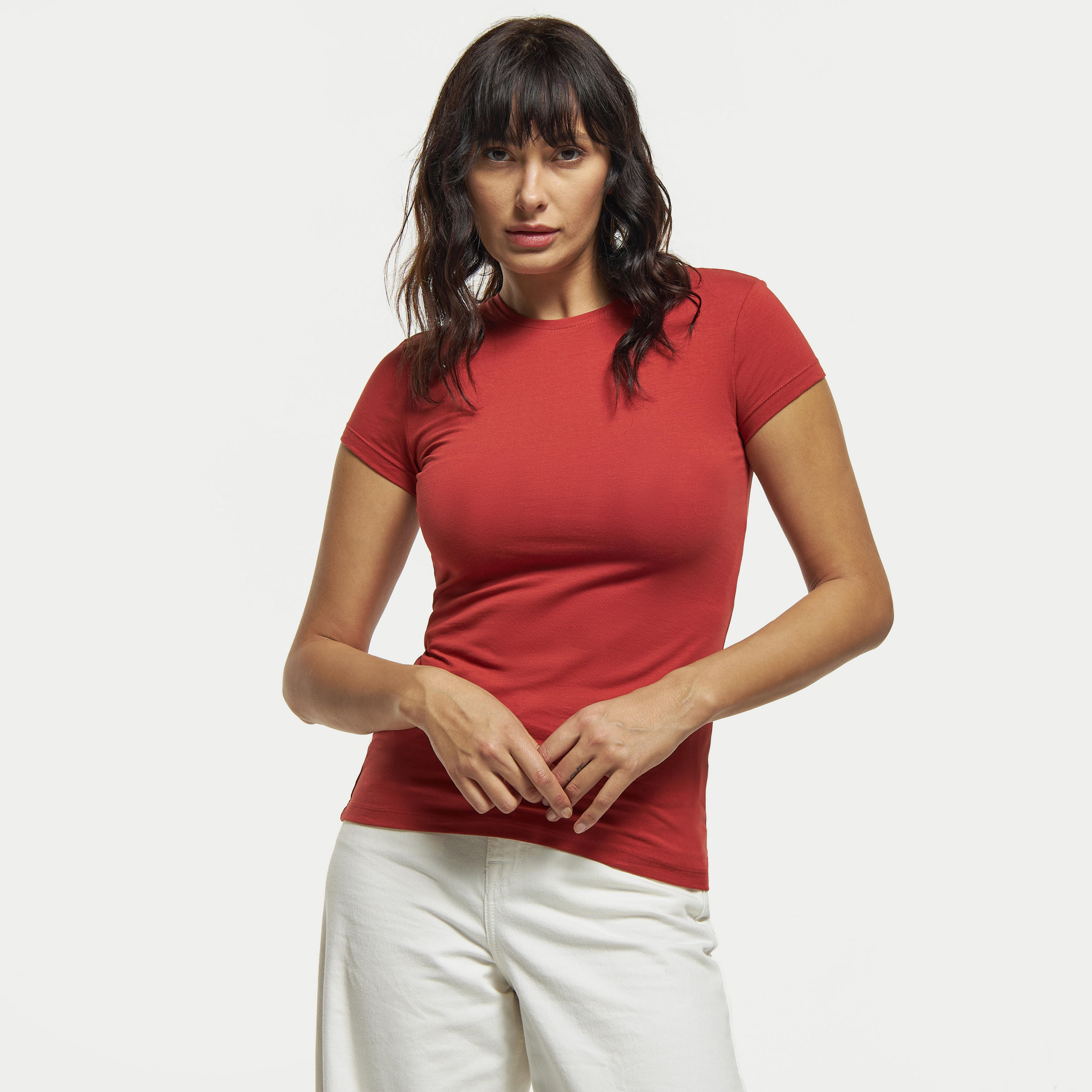 تيشيرت سادة بياقة ضيّقة وأكمام قصيرة-women-clothing-tshirts-image-9
