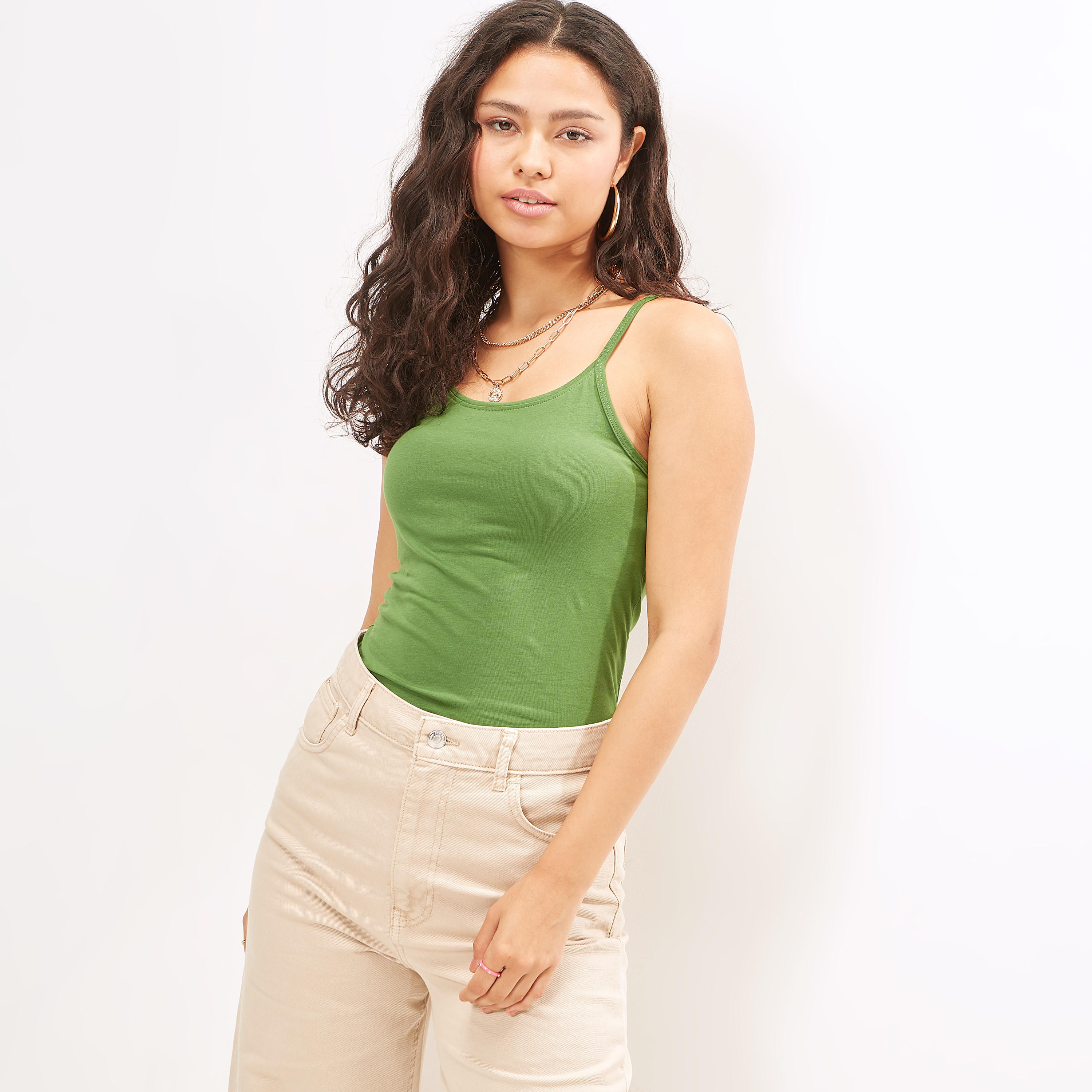 فيست سادة بياقة عميقة وأحزمة رفيعة-women-clothing-tshirts-image-4