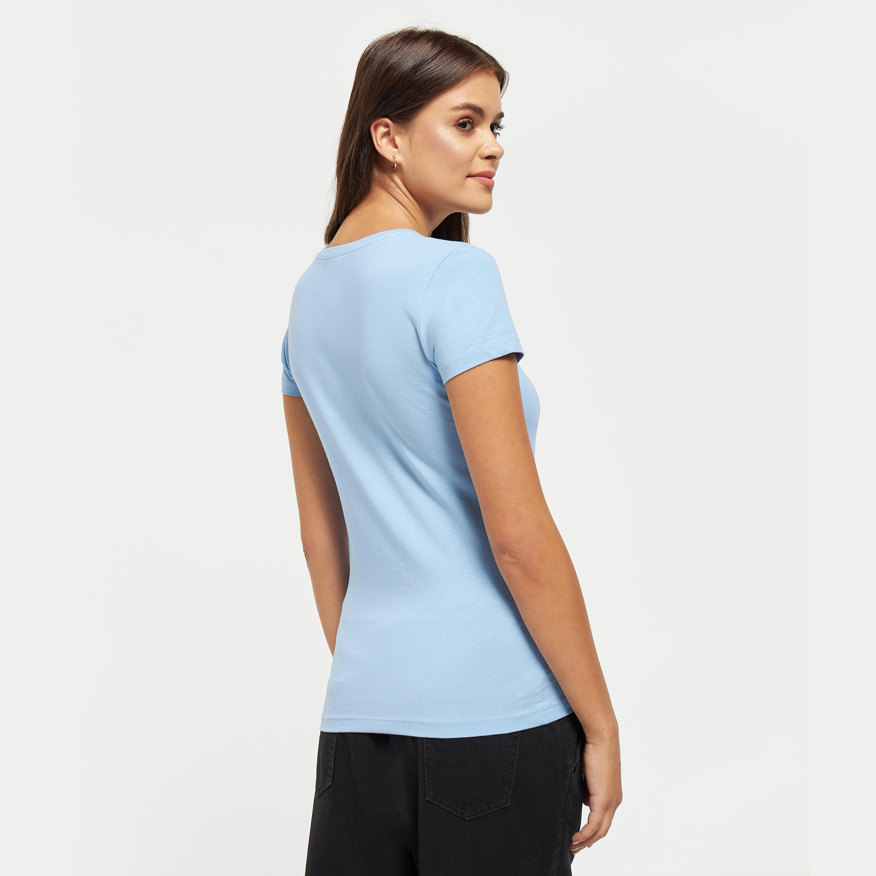 تيشيرت سادة بياقة مستديرة وأكمام قصيرة-women-clothing-tshirts-image-3