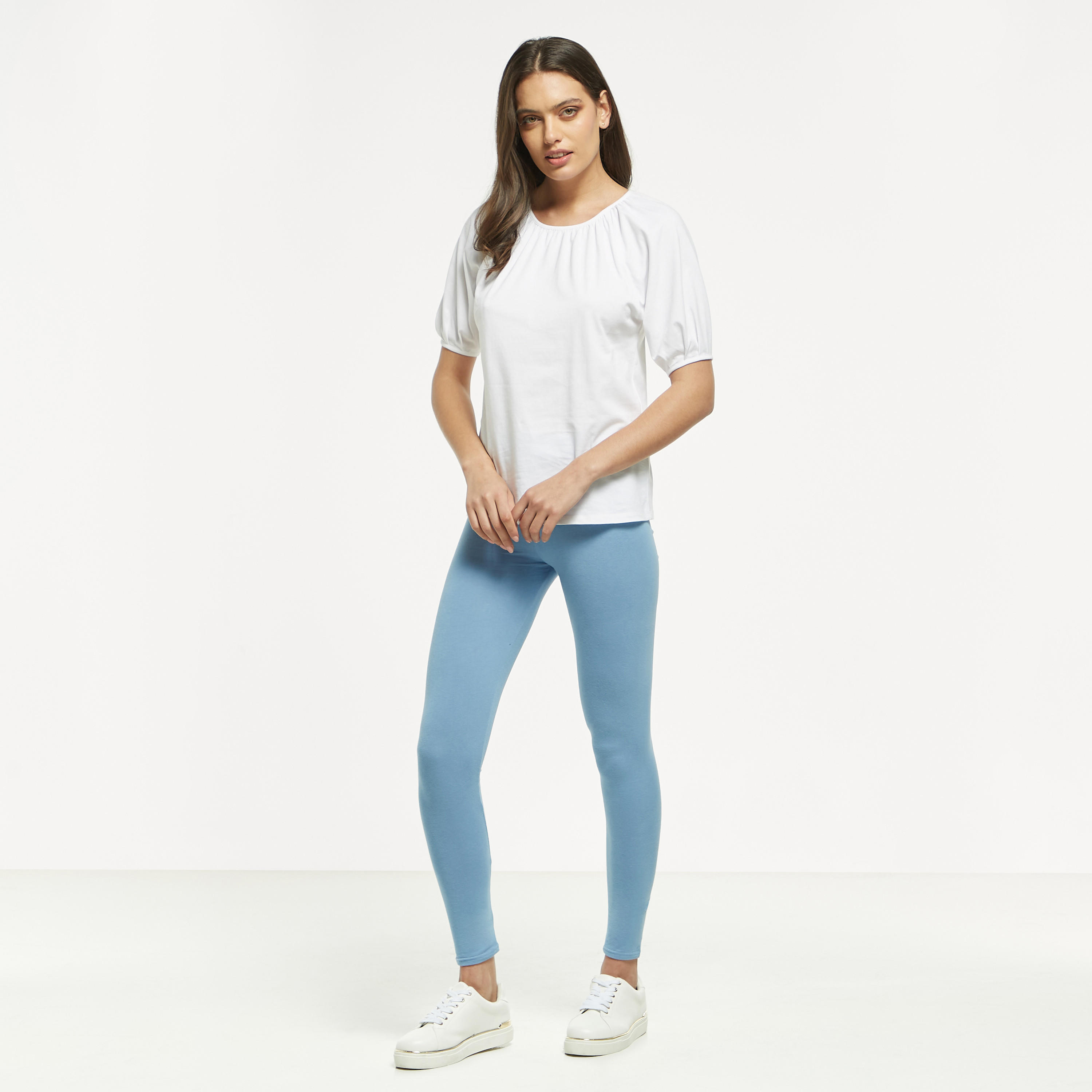 بنطلون ليقنز سادة طويل بخصر مطّاطي-women-clothing-bottoms-leggings-image-18