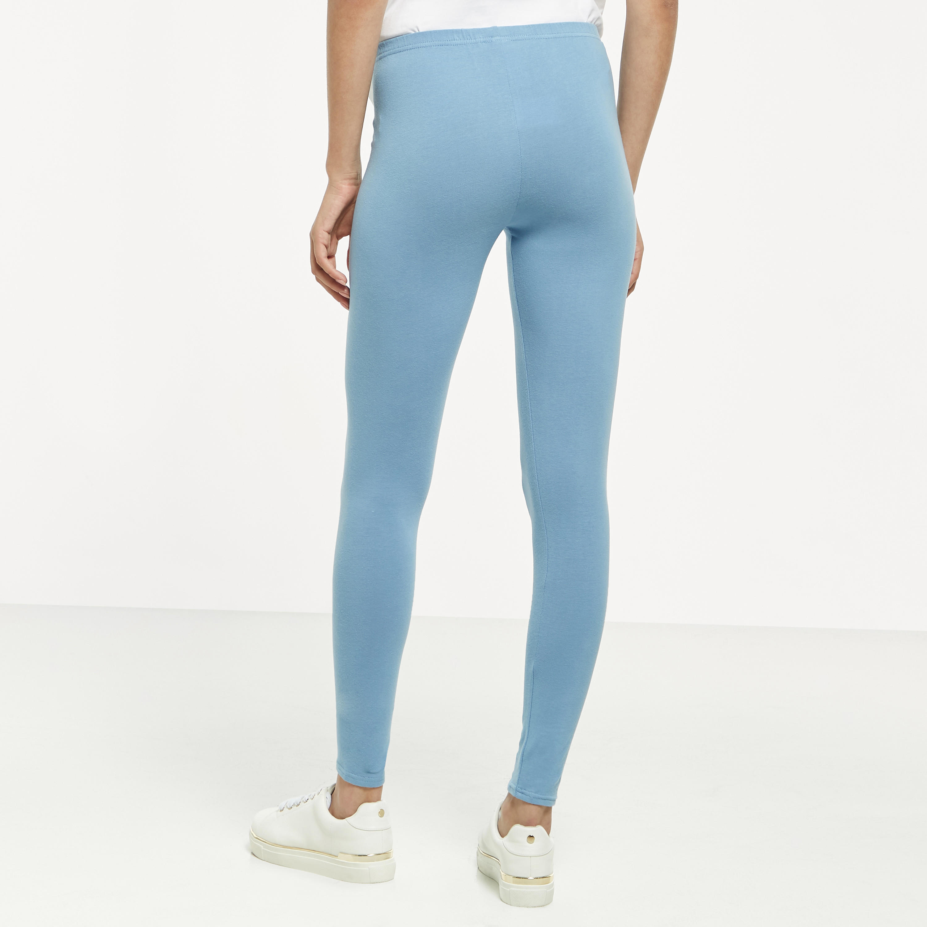 بنطلون ليقنز سادة طويل بخصر مطّاطي-women-clothing-bottoms-leggings-image-19