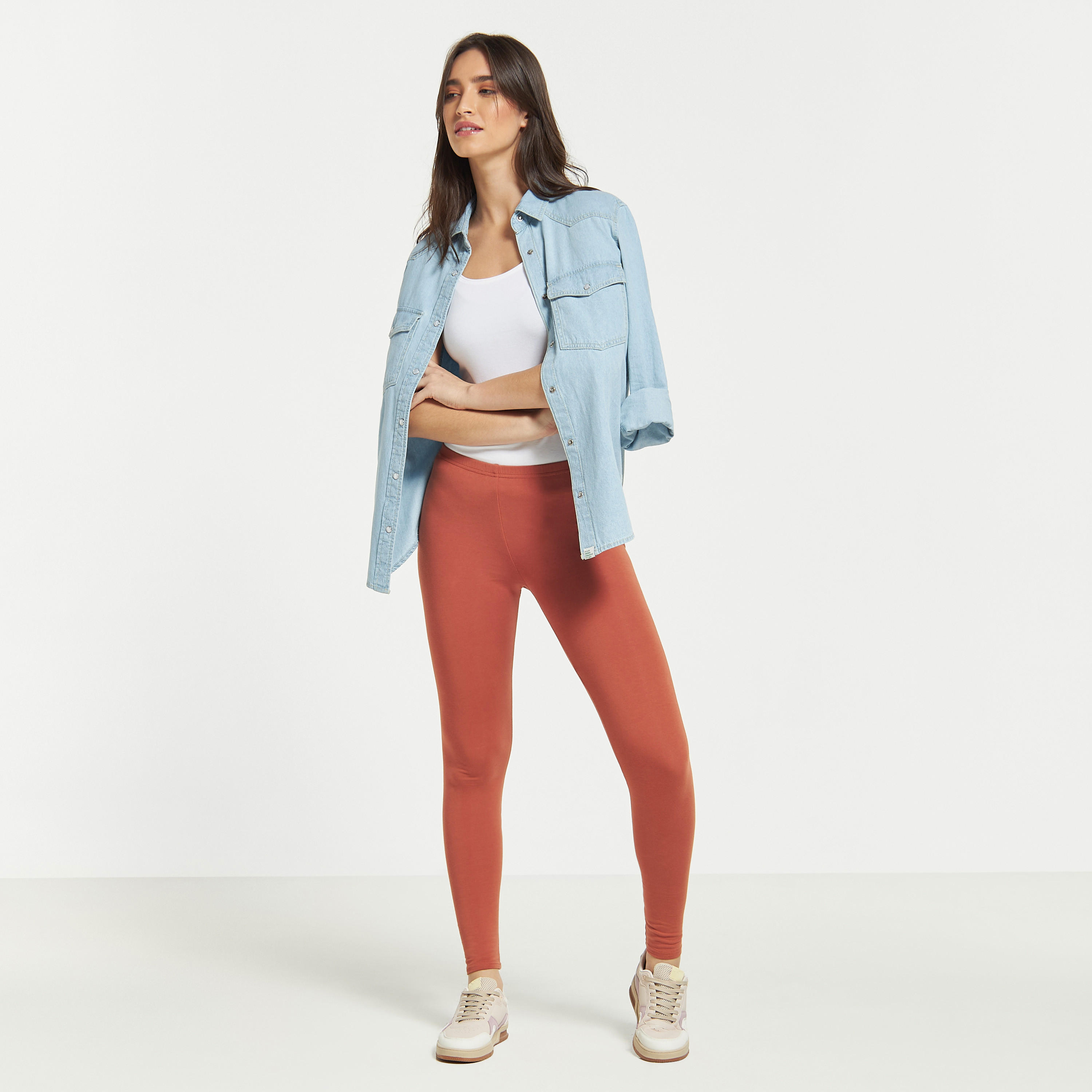 بنطلون ليقنز سادة طويل بخصر مطّاطي-women-clothing-bottoms-leggings-image-22