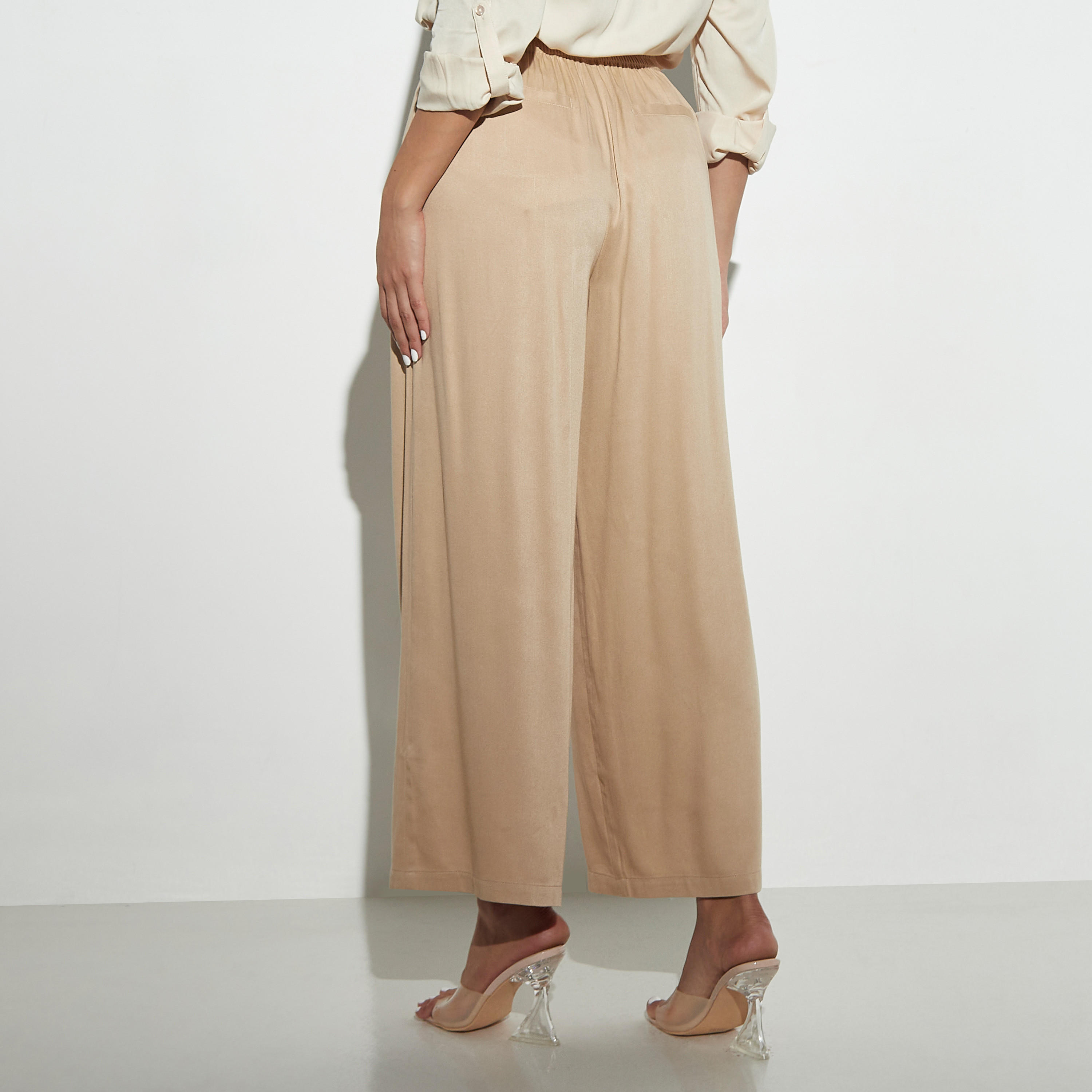 بنطلون واسع الساقين بحزام ربط وجيوب-women-clothing-bottoms-trousers-image-3