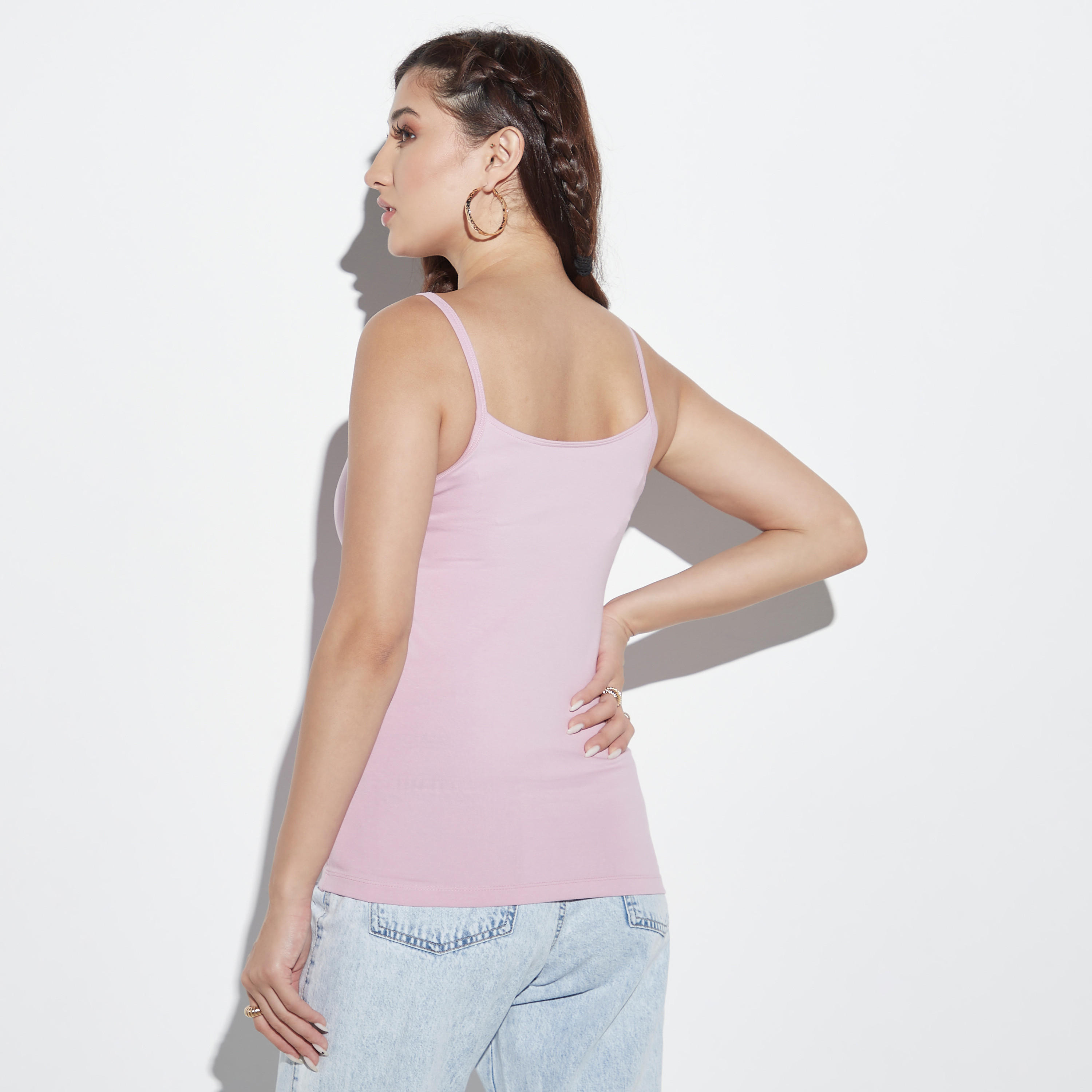 Solid Tank Top with Spaghetti Straps-women-clothing-tshirts-image-3