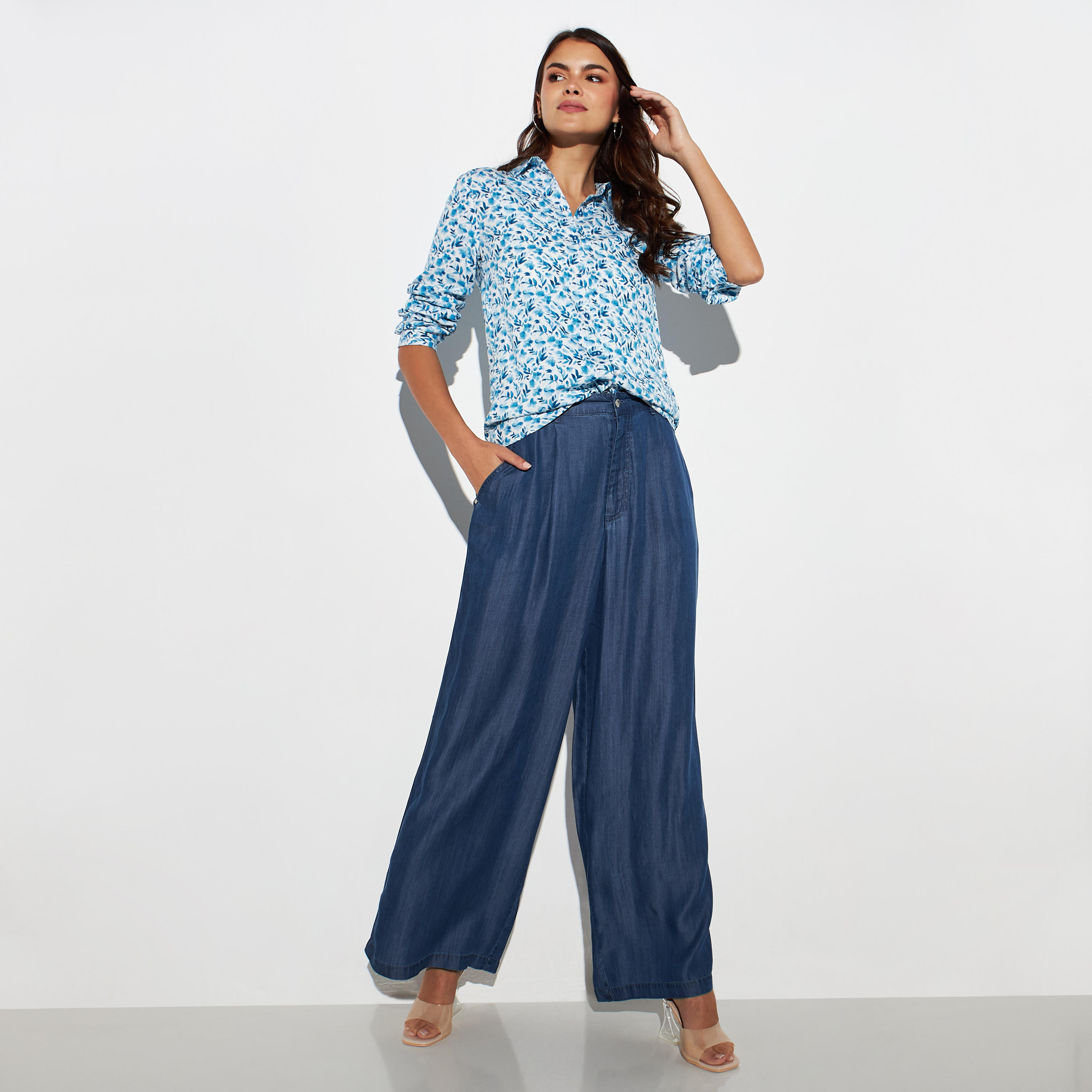 قميص بطبعات أزهار وأكمام طويلة-women-clothing-shirtsandblouses-shirts-image-2