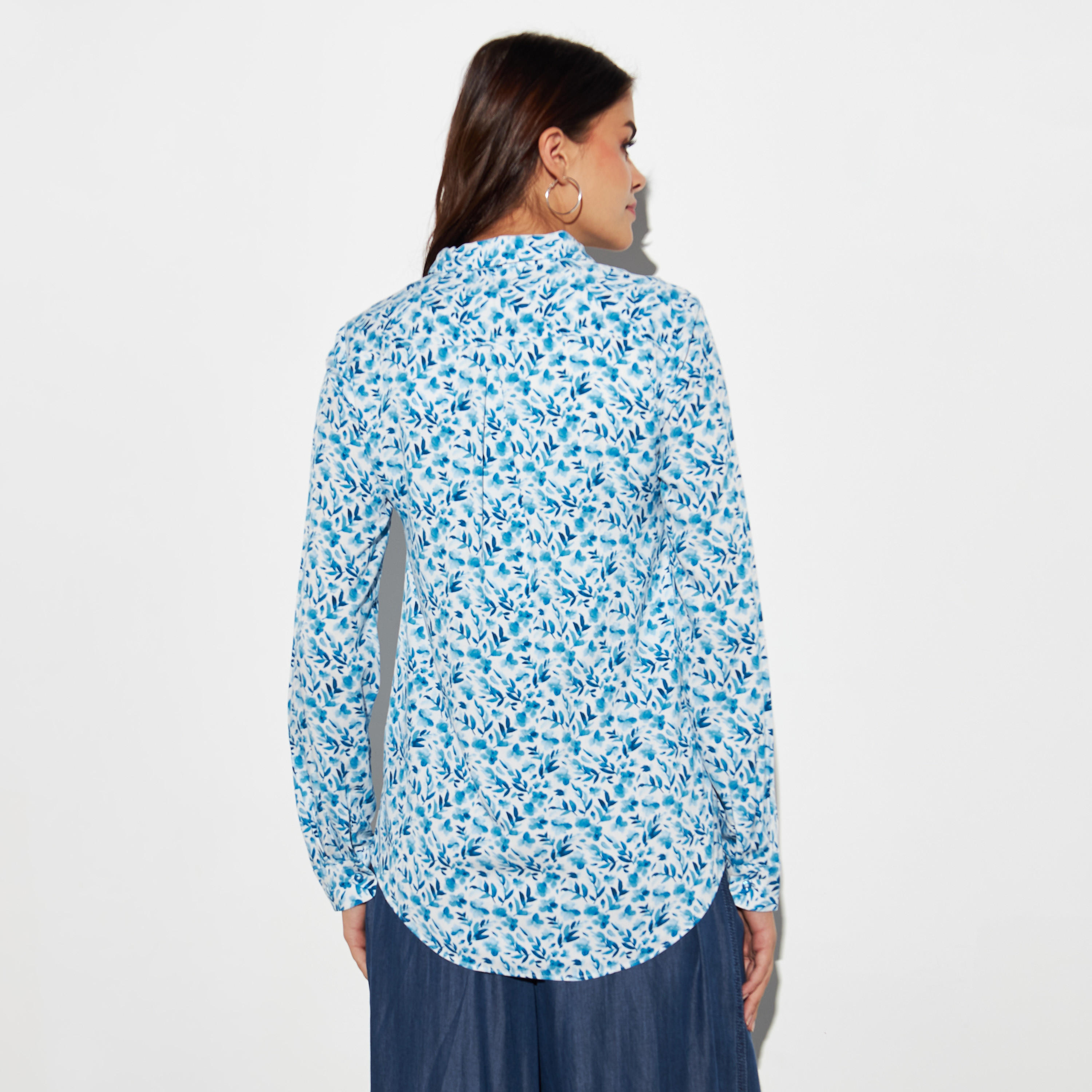قميص بطبعات أزهار وأكمام طويلة-women-clothing-shirtsandblouses-shirts-image-4