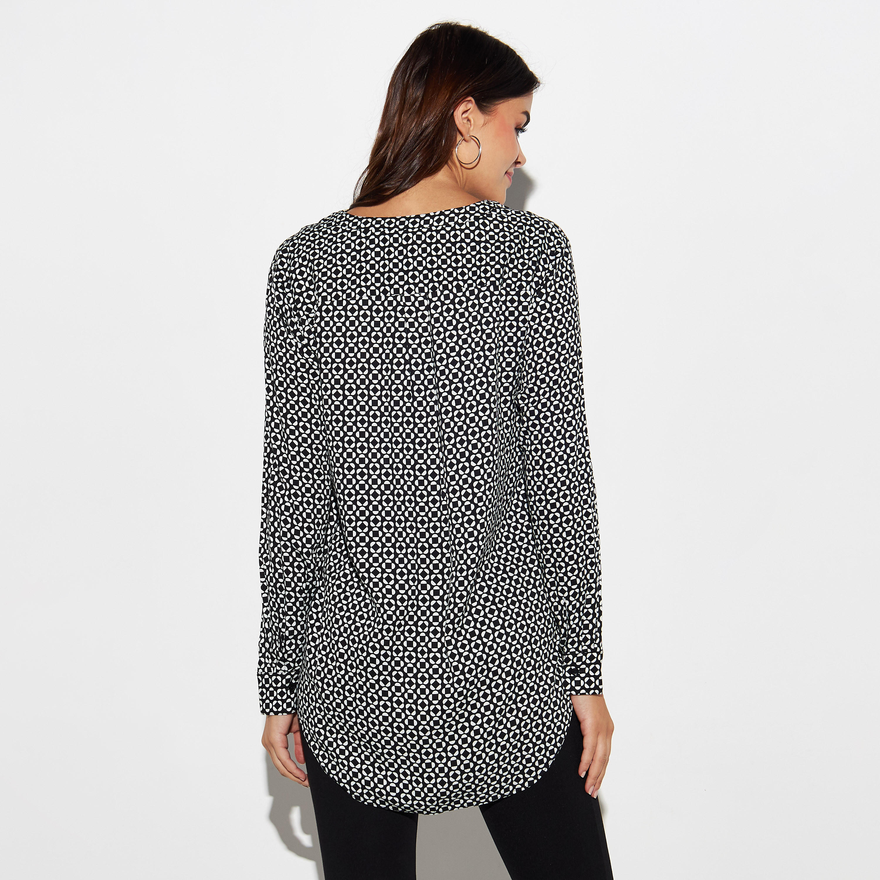 بلوزة بطبعات وأكمام مثنية للأعلى-women-clothing-shirtsandblouses-blouses-image-4